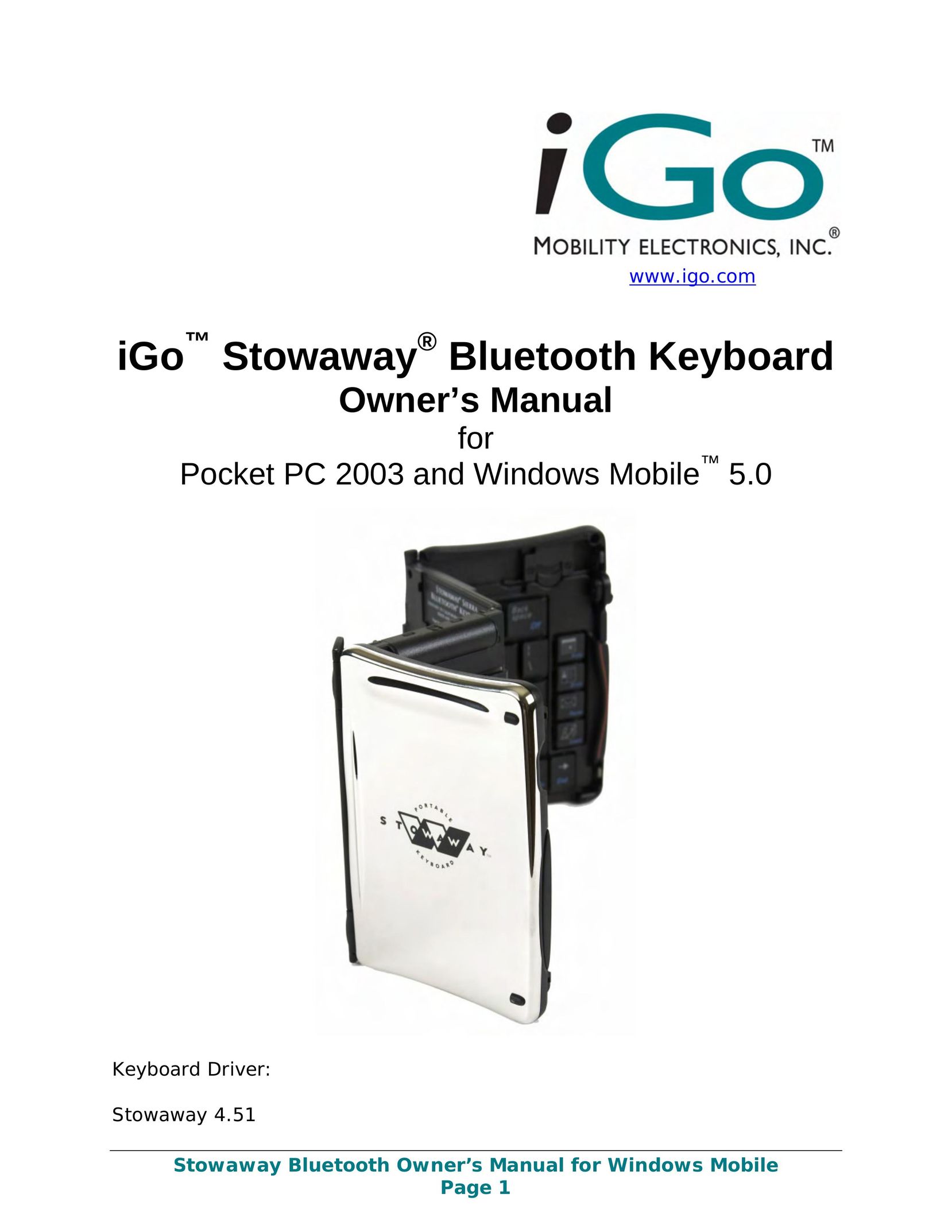 Mobility Electronics iGo Computer Keyboard User Manual
