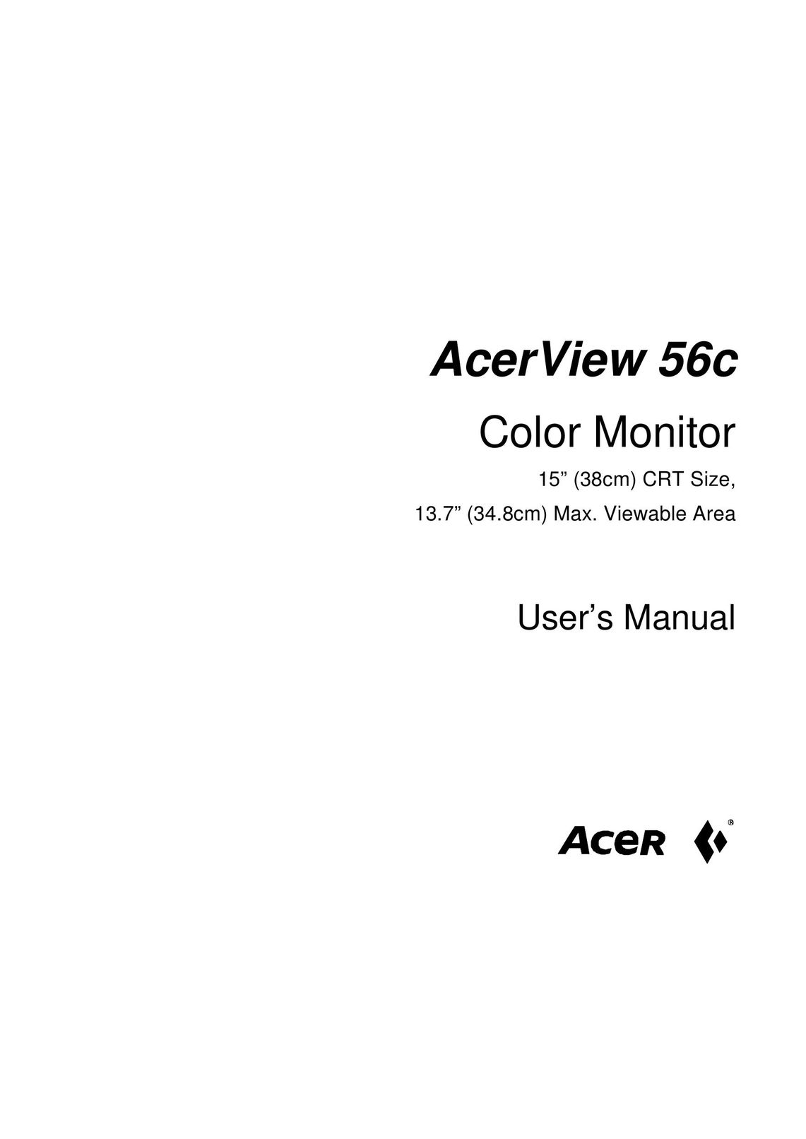 Acer 56c Computer Monitor User Manual
