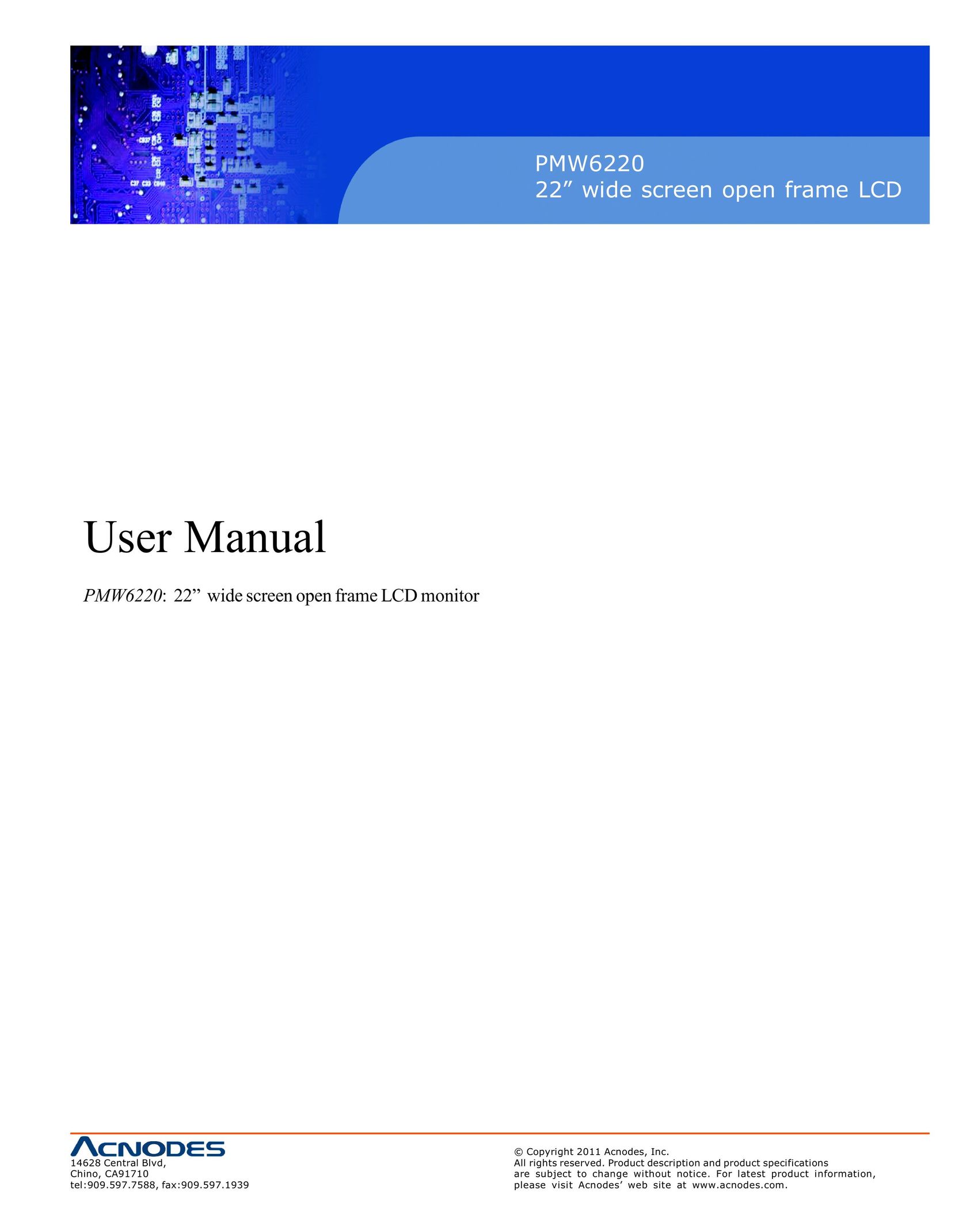 Acnodes PMW6220 Computer Monitor User Manual