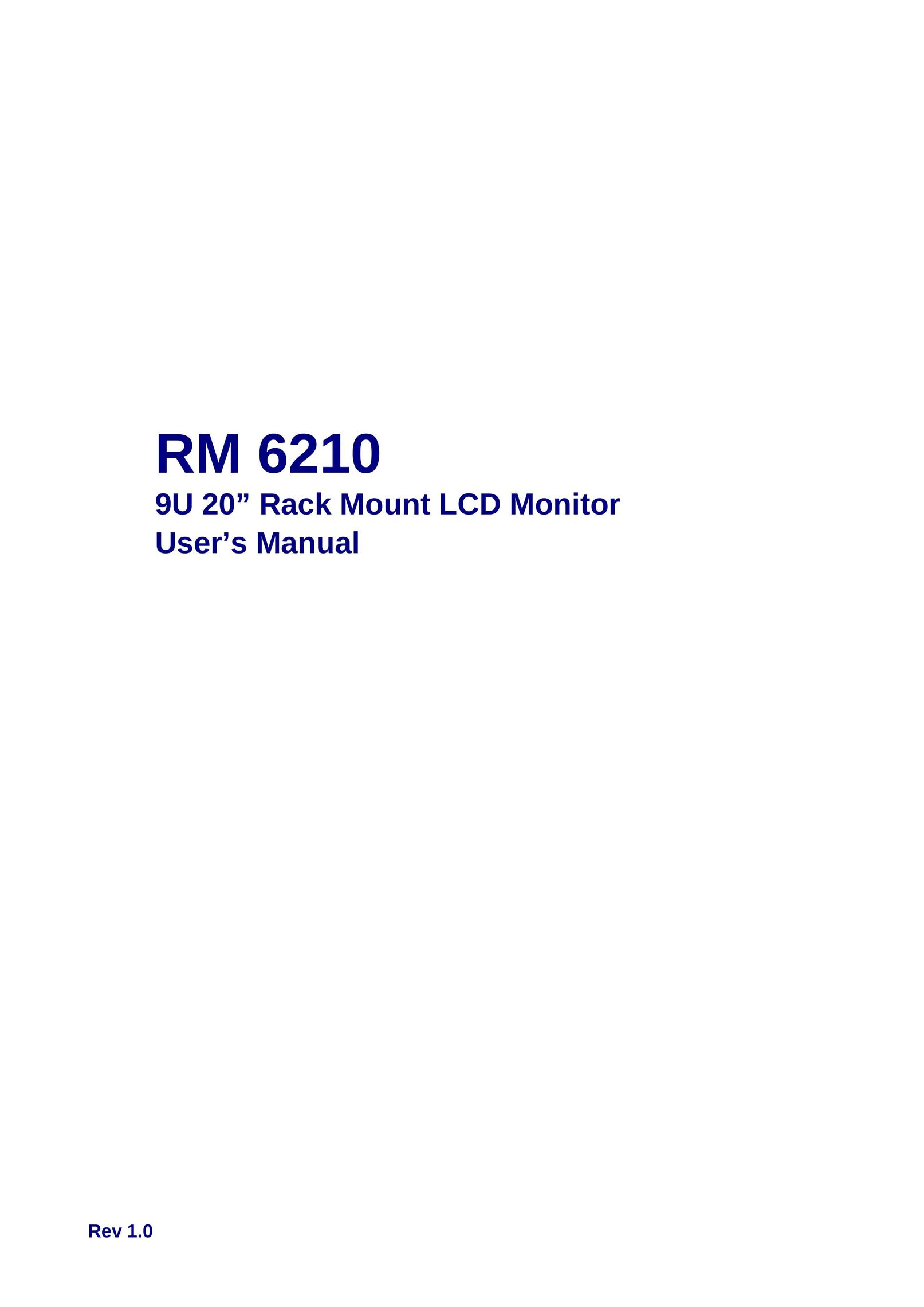 Acnodes RM 6210 Computer Monitor User Manual