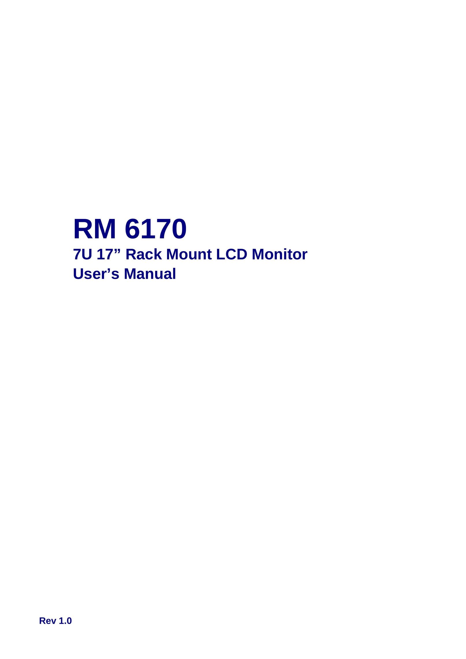 Acnodes RM-6170 Computer Monitor User Manual