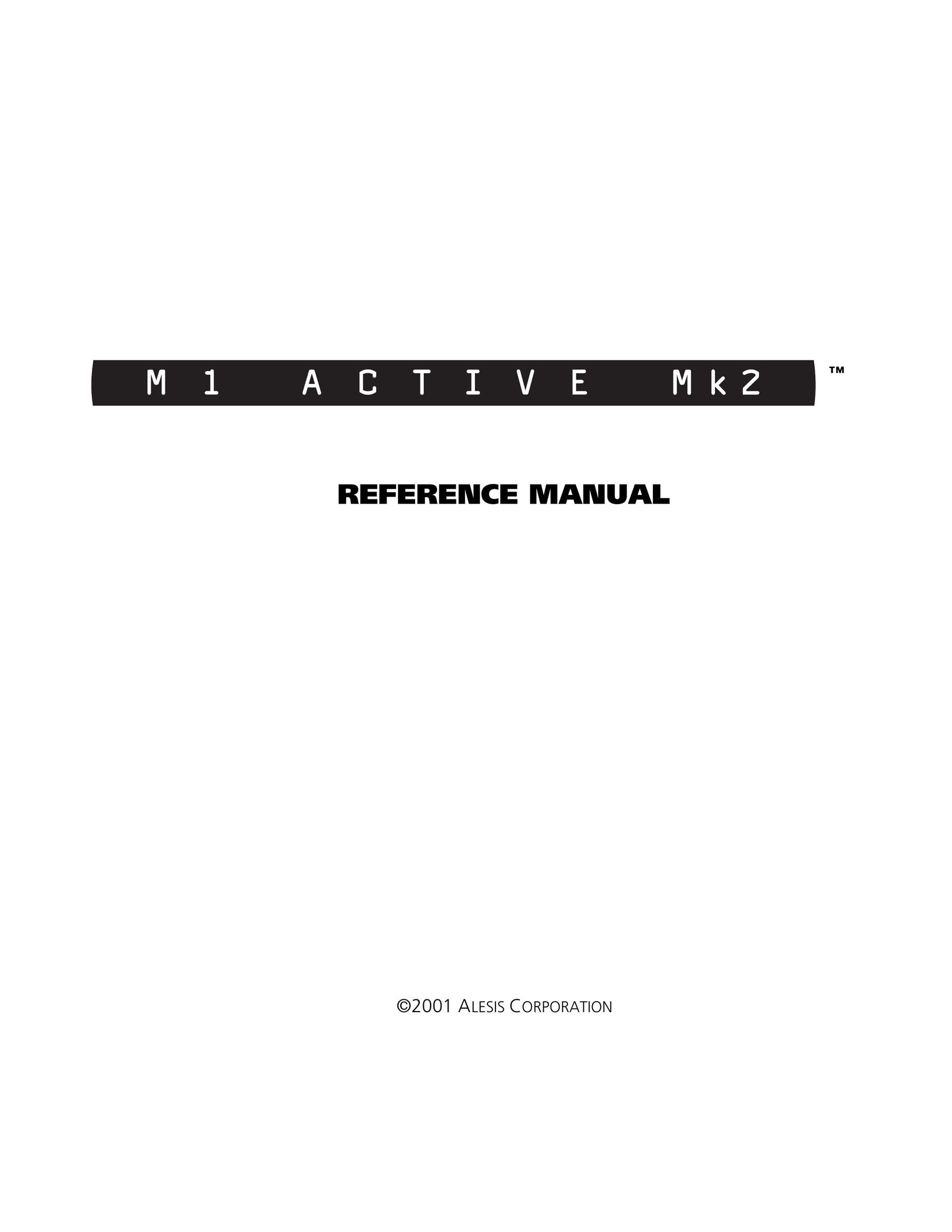 Alesis M1 Active Mk2 Computer Monitor User Manual
