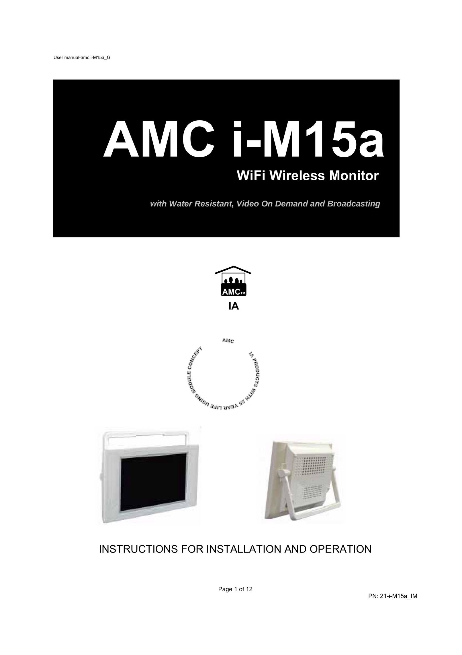 AMC I-M15A Computer Monitor User Manual