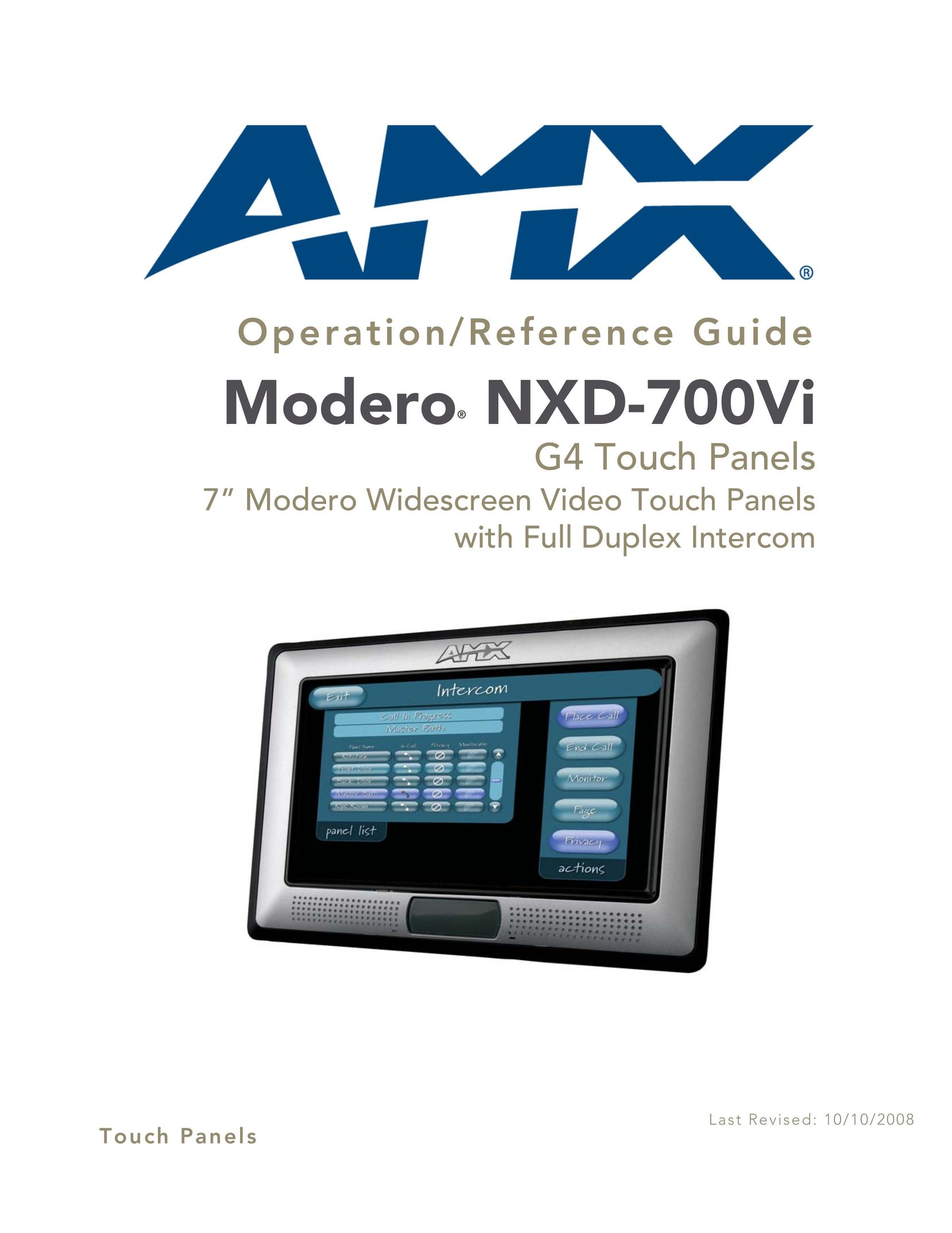 AMX NXD-700Vi Computer Monitor User Manual