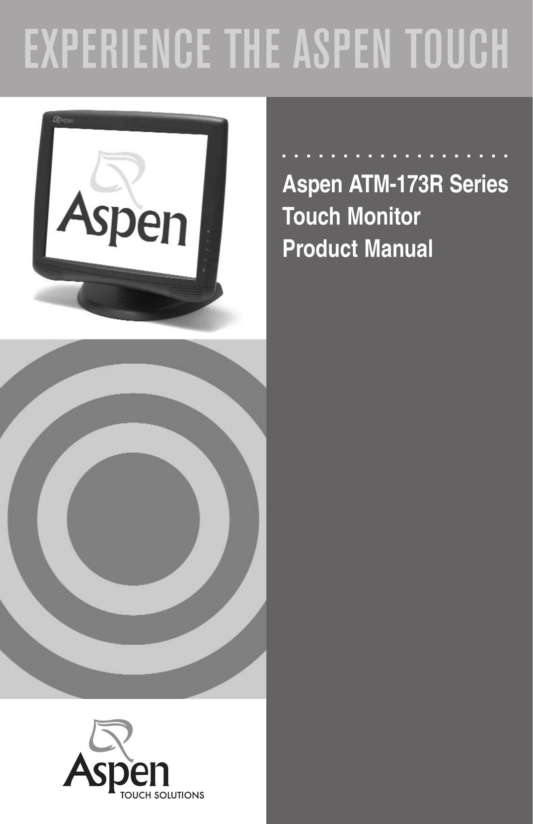 Aspen Touch Solutions ATM-173R Computer Monitor User Manual