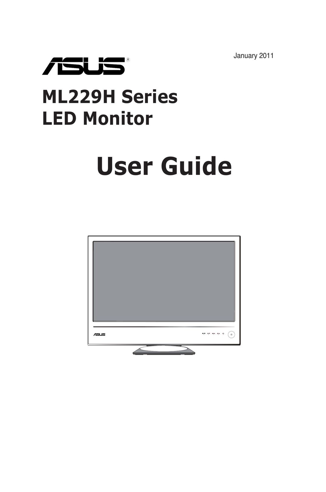 Asus ML229H Computer Monitor User Manual
