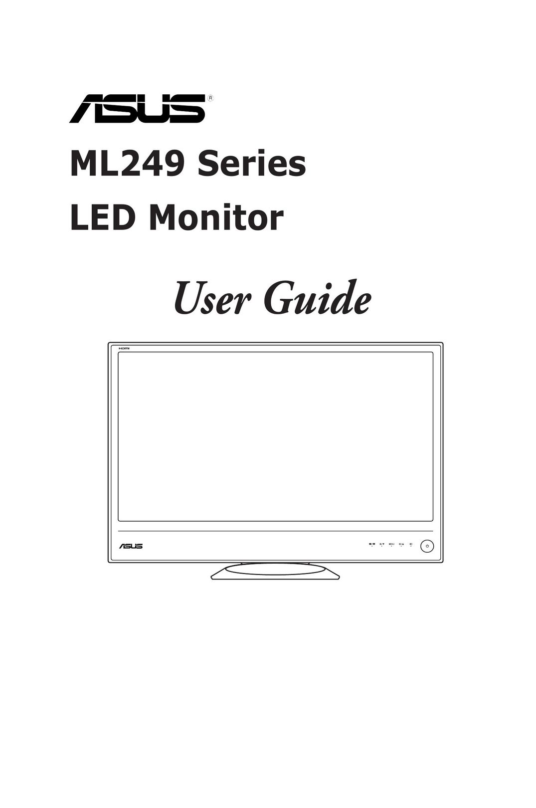 Asus ML249 Computer Monitor User Manual
