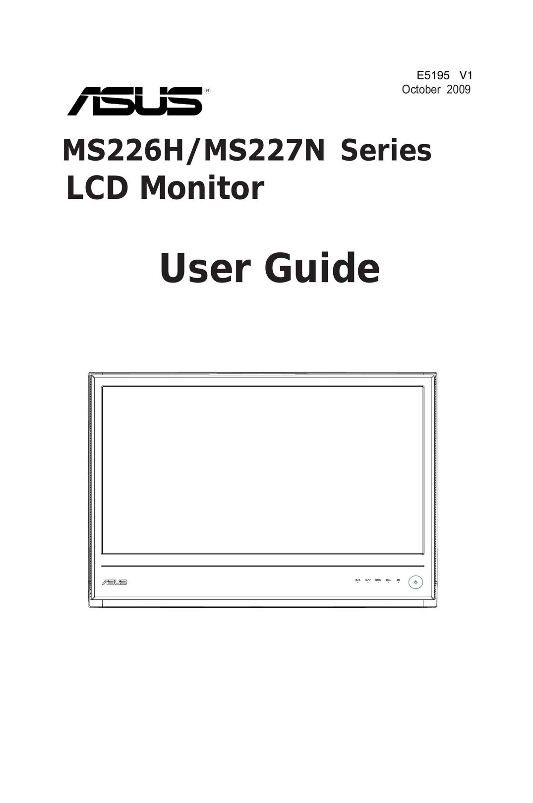 Asus MS227N Computer Monitor User Manual