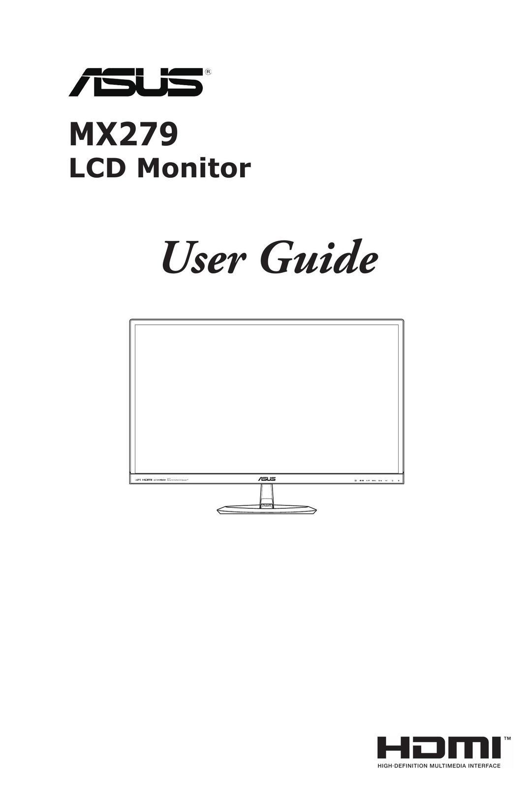 Asus MX279H Computer Monitor User Manual