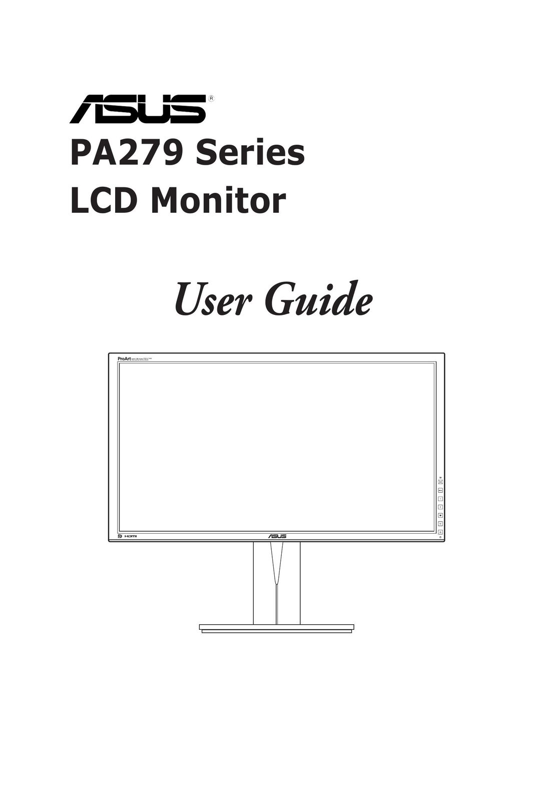Asus PA279Q Computer Monitor User Manual