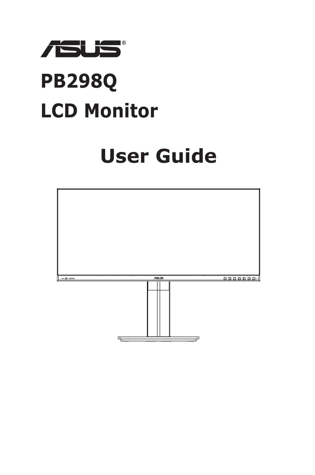 Asus PB298Q Computer Monitor User Manual