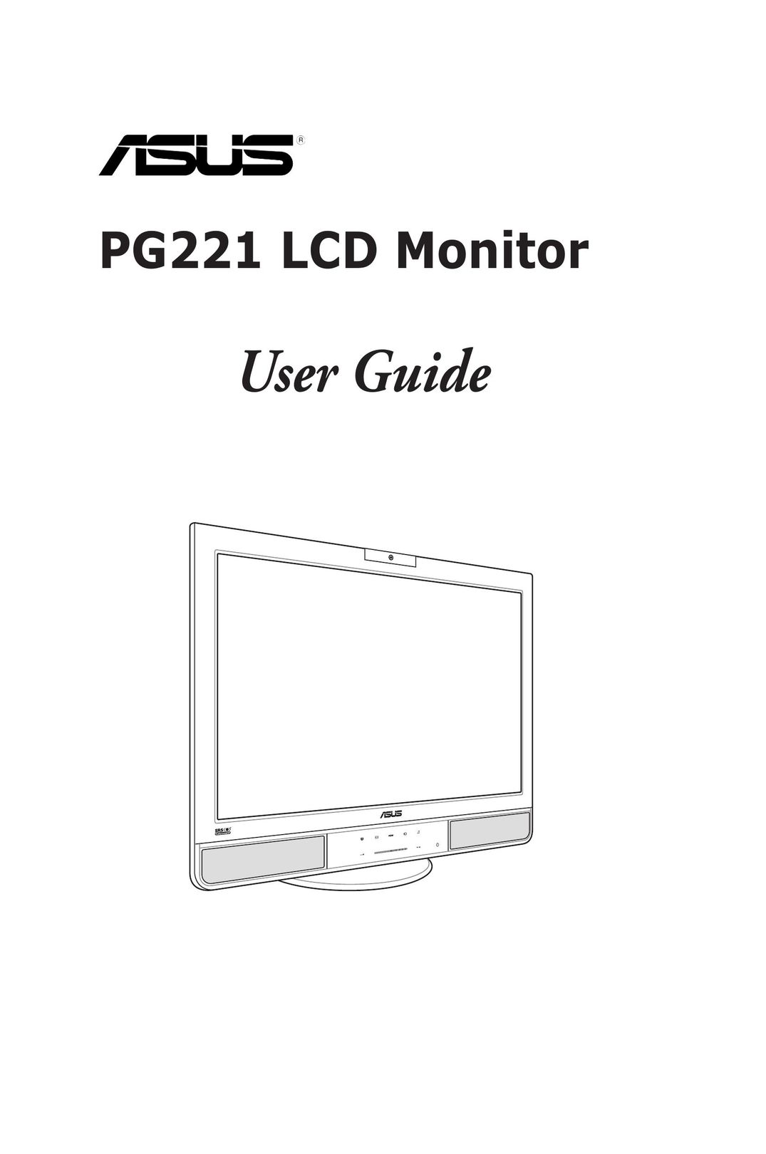Asus PG221 Computer Monitor User Manual