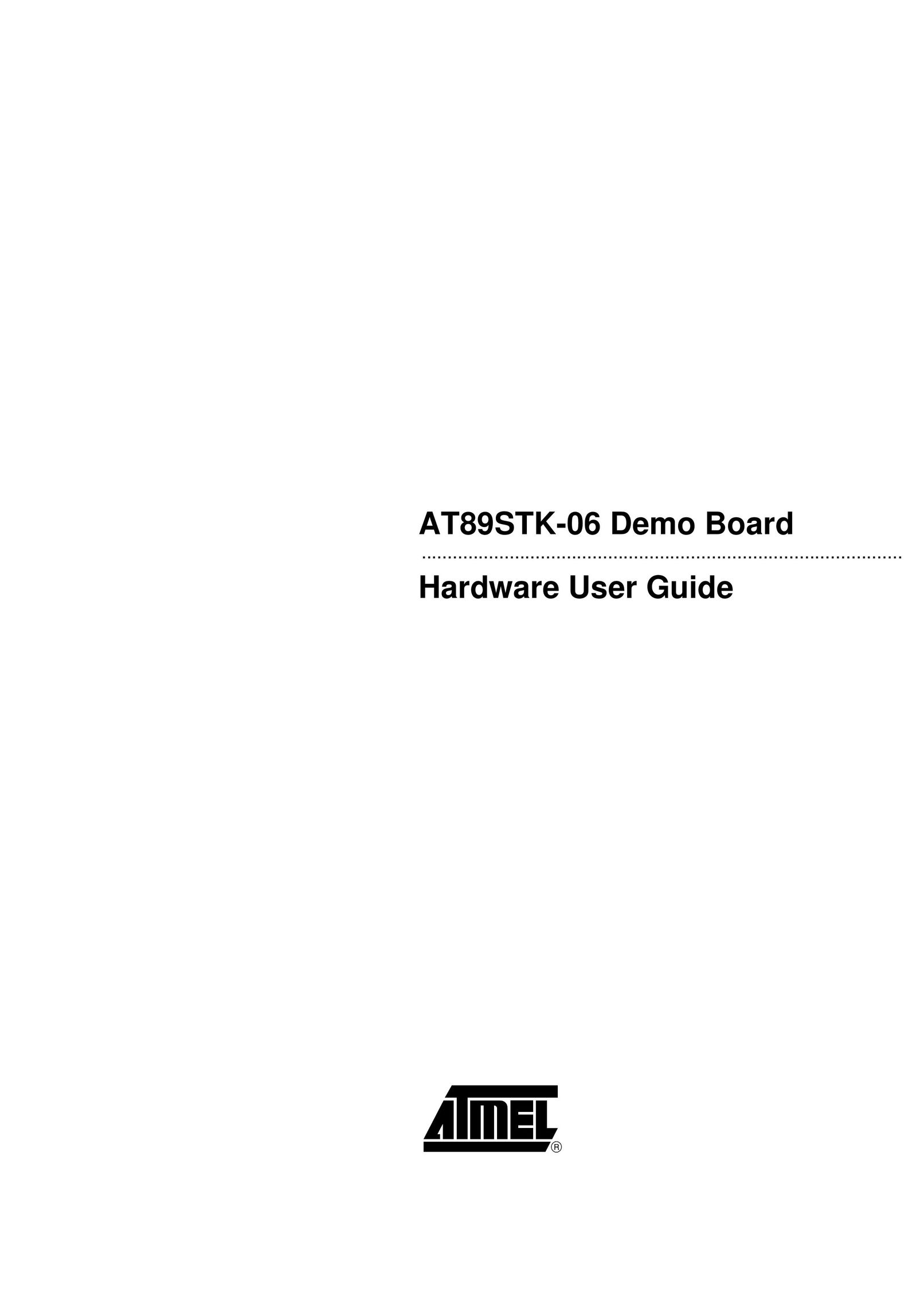 Atmel AT89STK-06 Computer Monitor User Manual