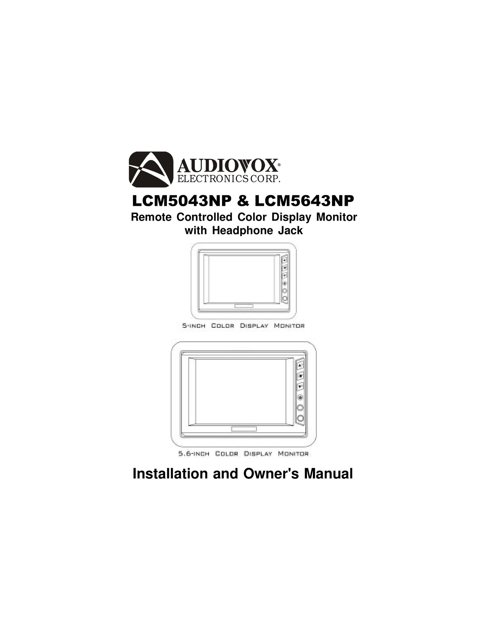 Audiovox LCM5643NP Computer Monitor User Manual
