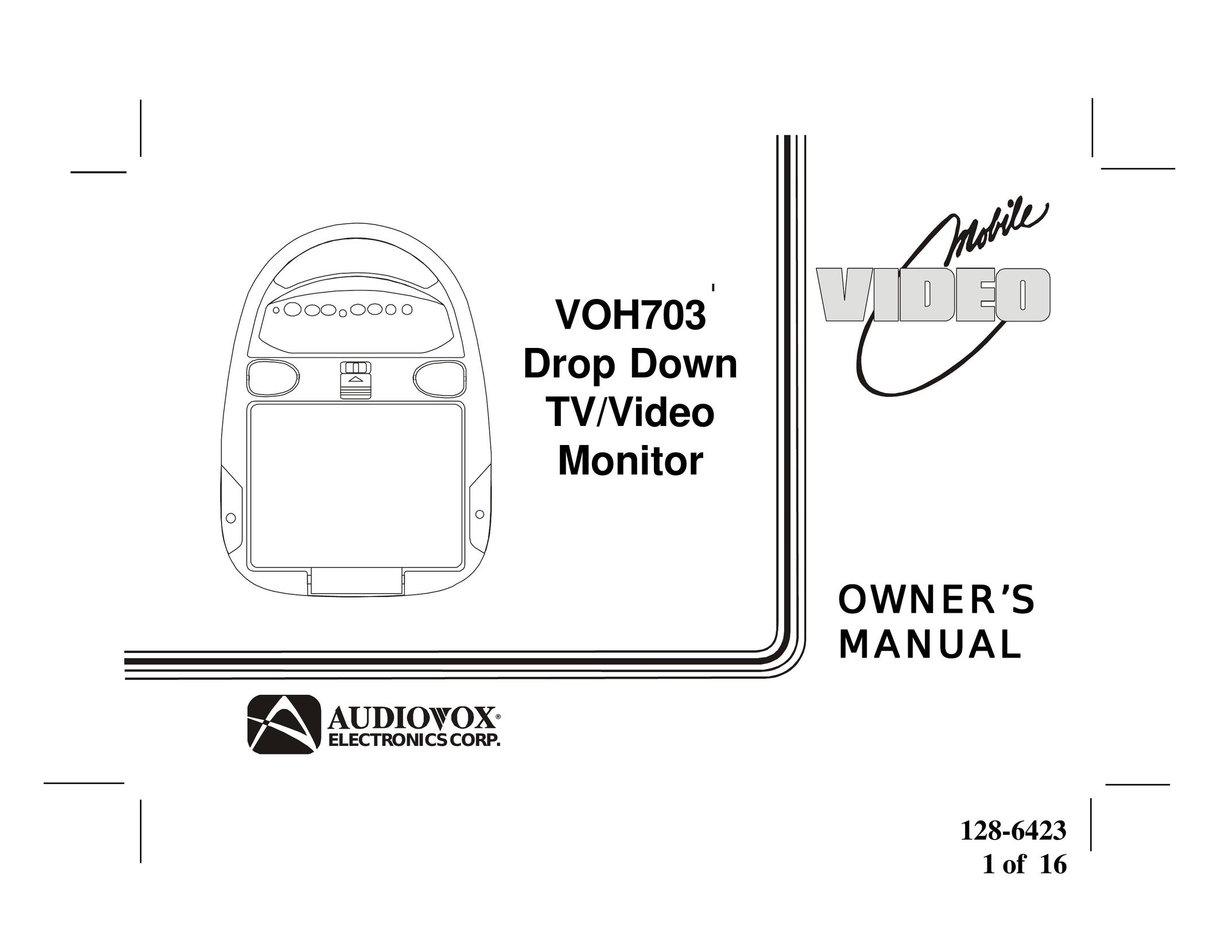 Audiovox VOH703 Computer Monitor User Manual