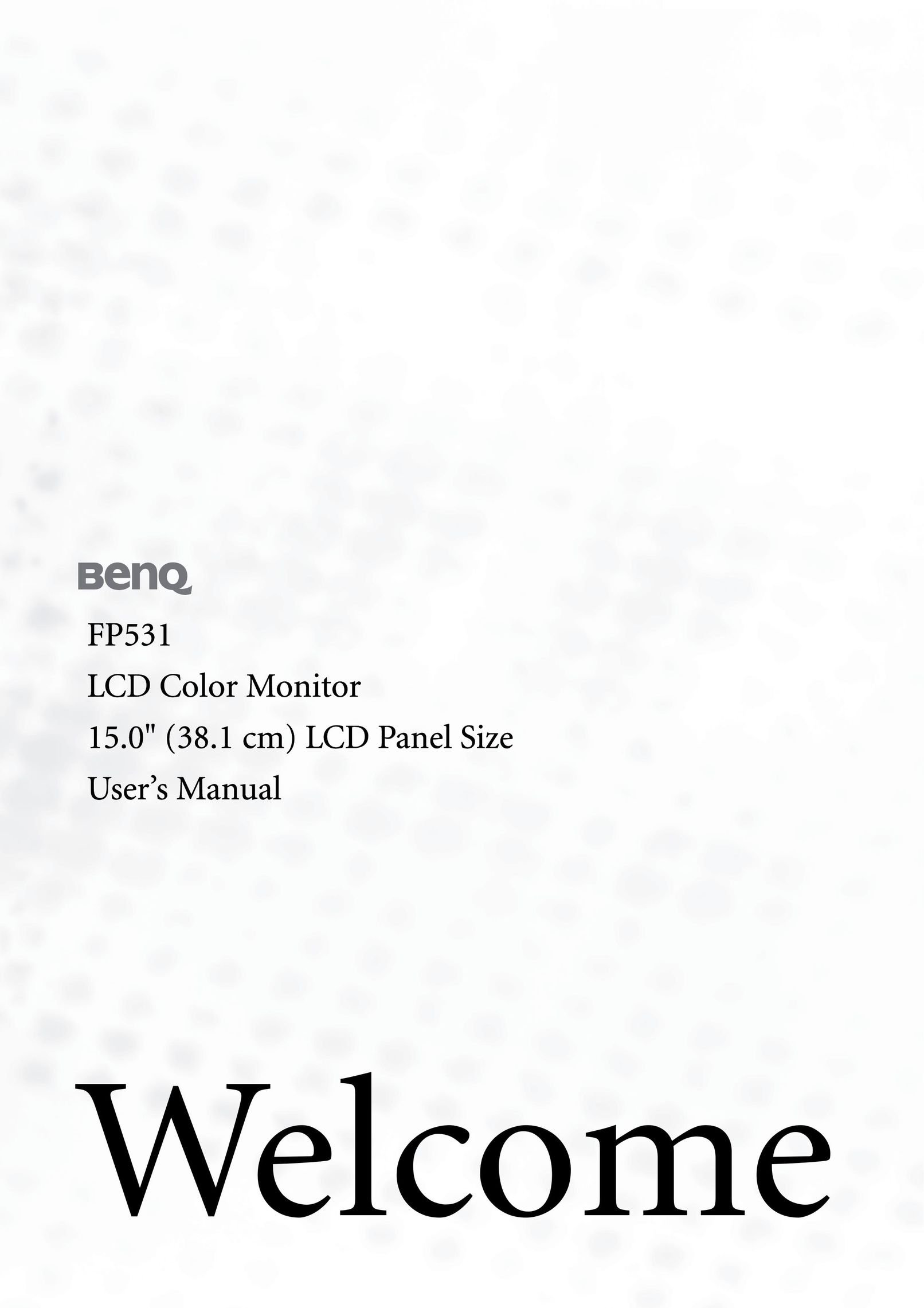 BenQ FP531 Computer Monitor User Manual