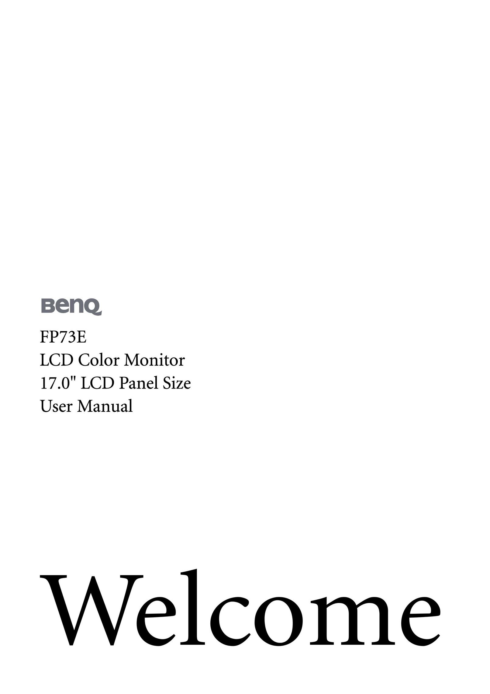 BenQ FP73E Computer Monitor User Manual