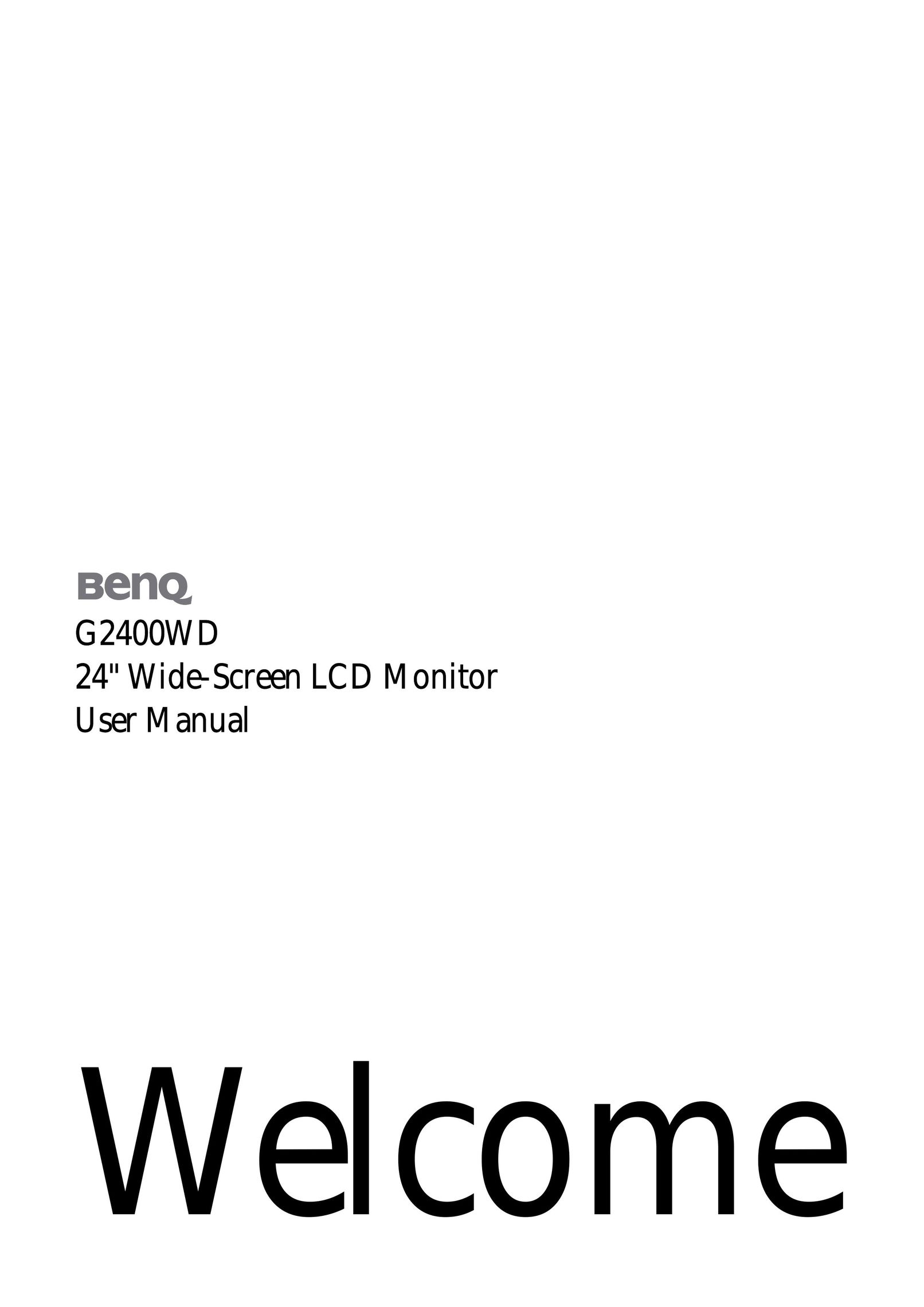 BenQ G2400WD Computer Monitor User Manual