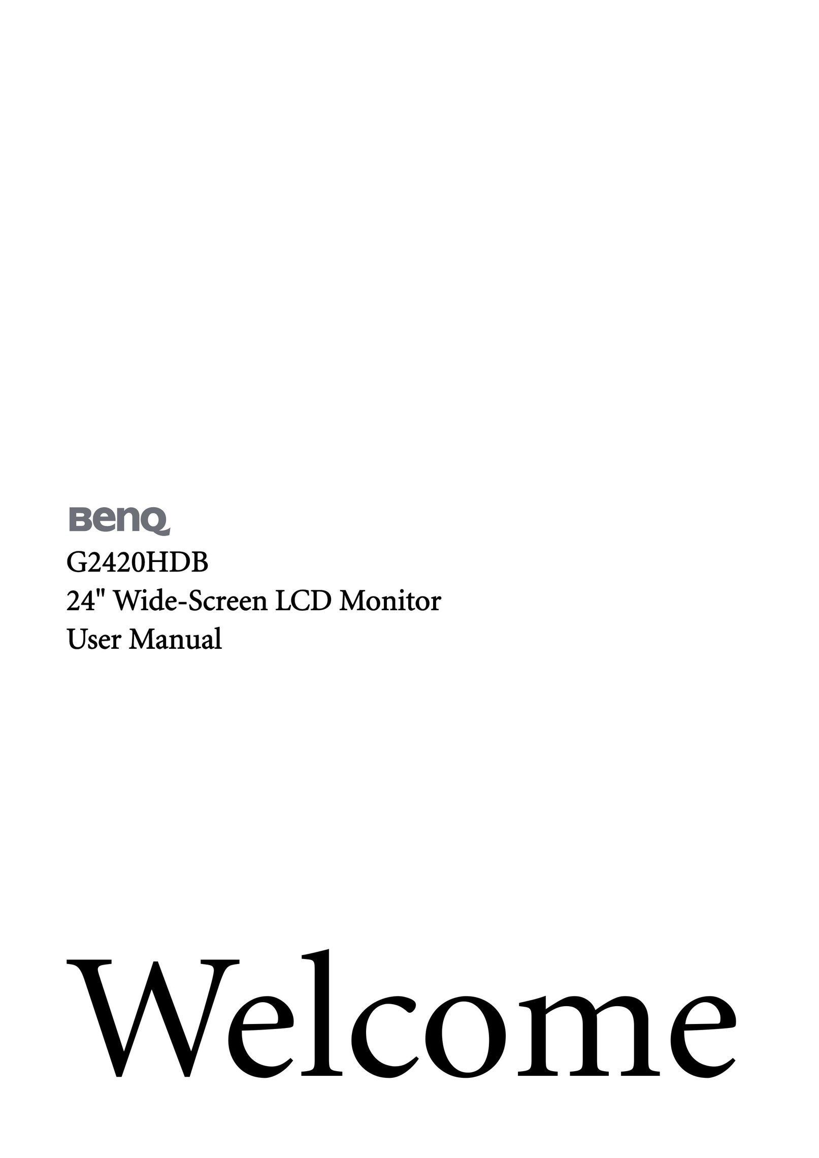 BenQ G2420HDB Computer Monitor User Manual