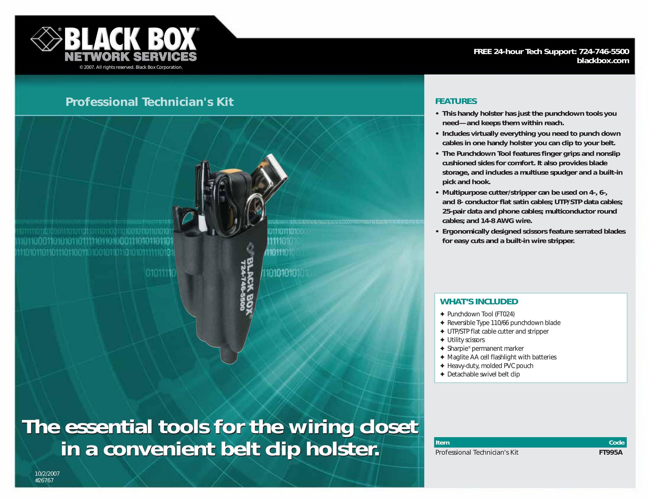 Black Box FT995A Computer Monitor User Manual