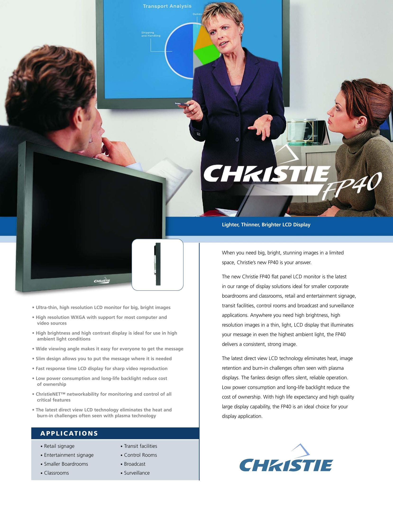 Christie Digital Systems FP40 Computer Monitor User Manual