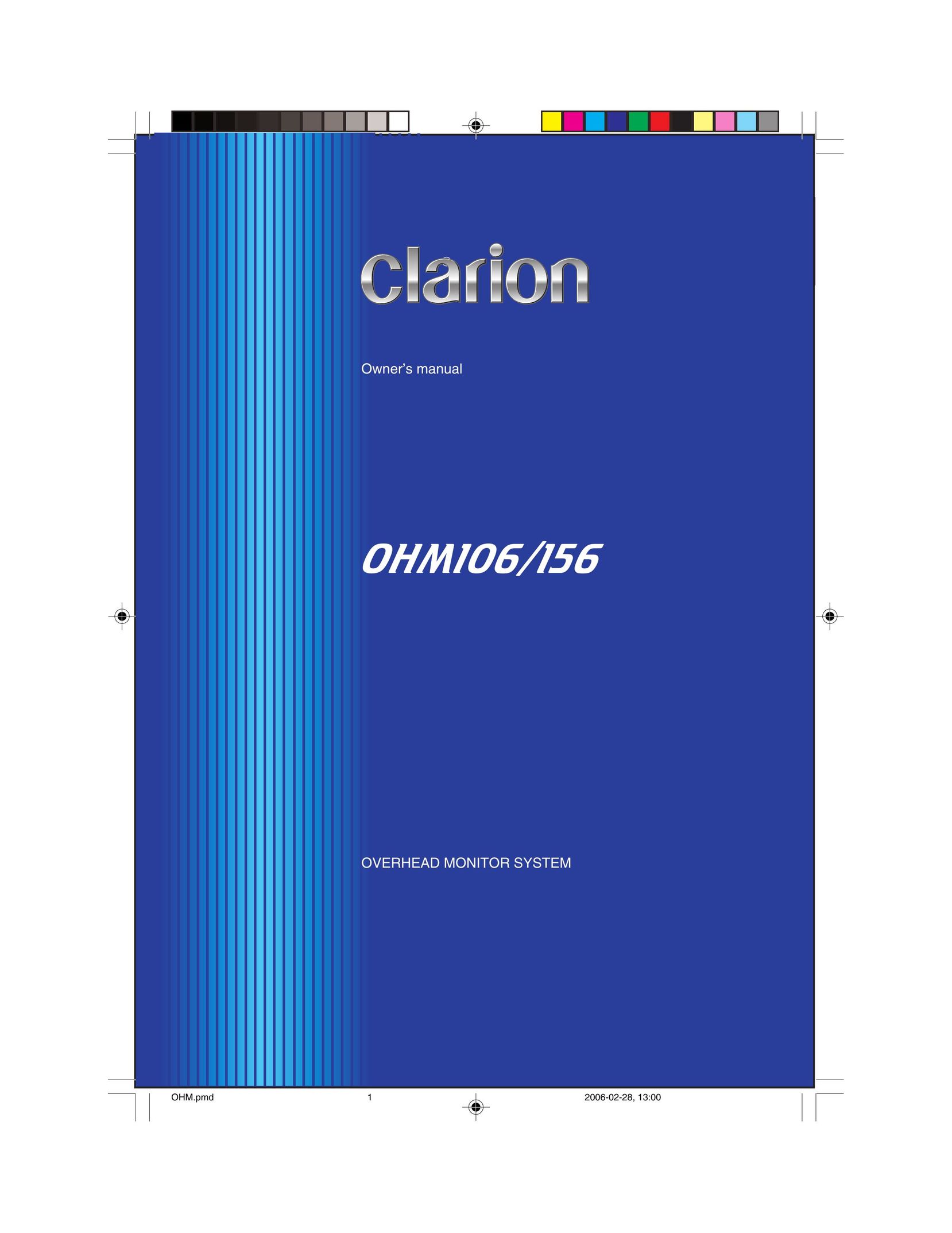 Clarion OHM106 Computer Monitor User Manual