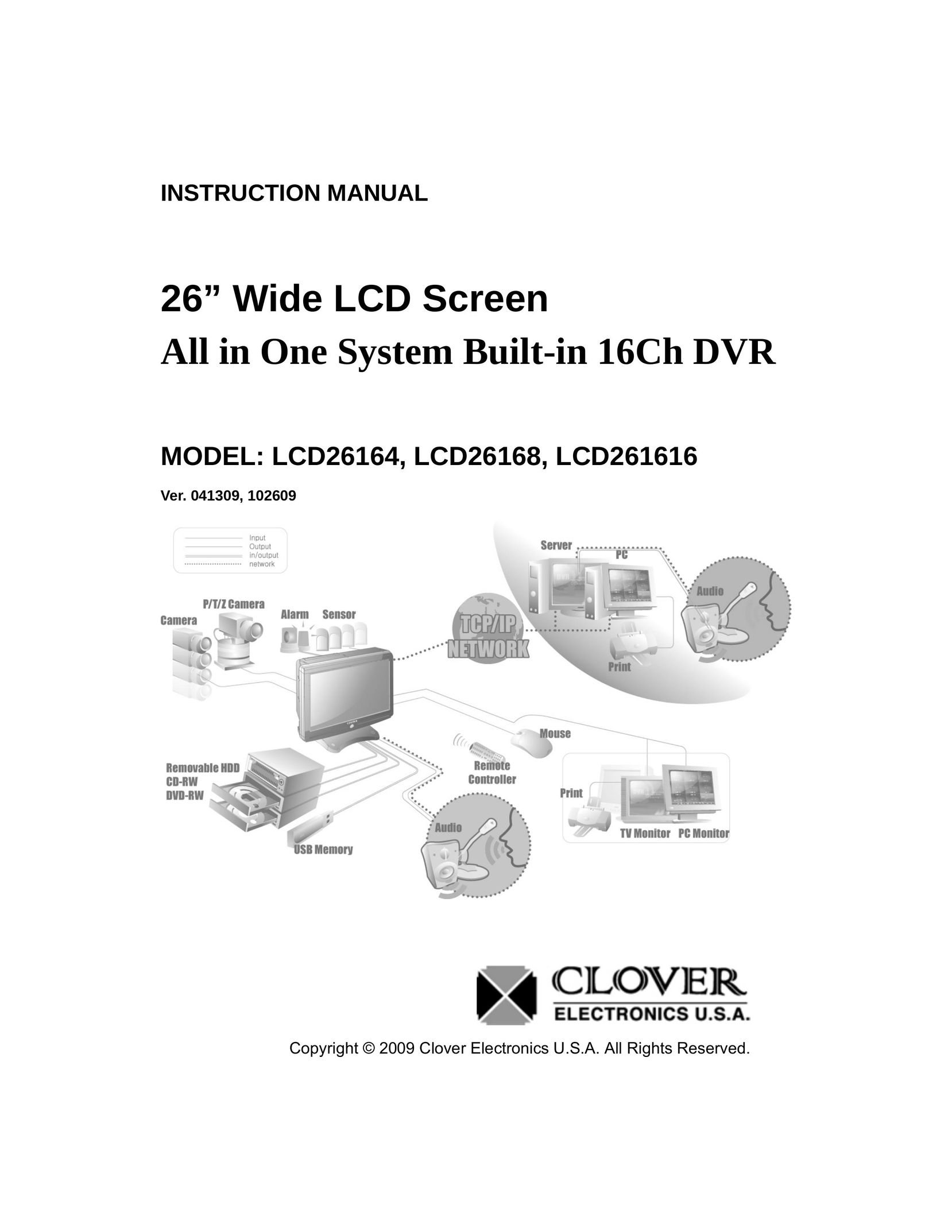 Clover Electronics LCD261616 Computer Monitor User Manual