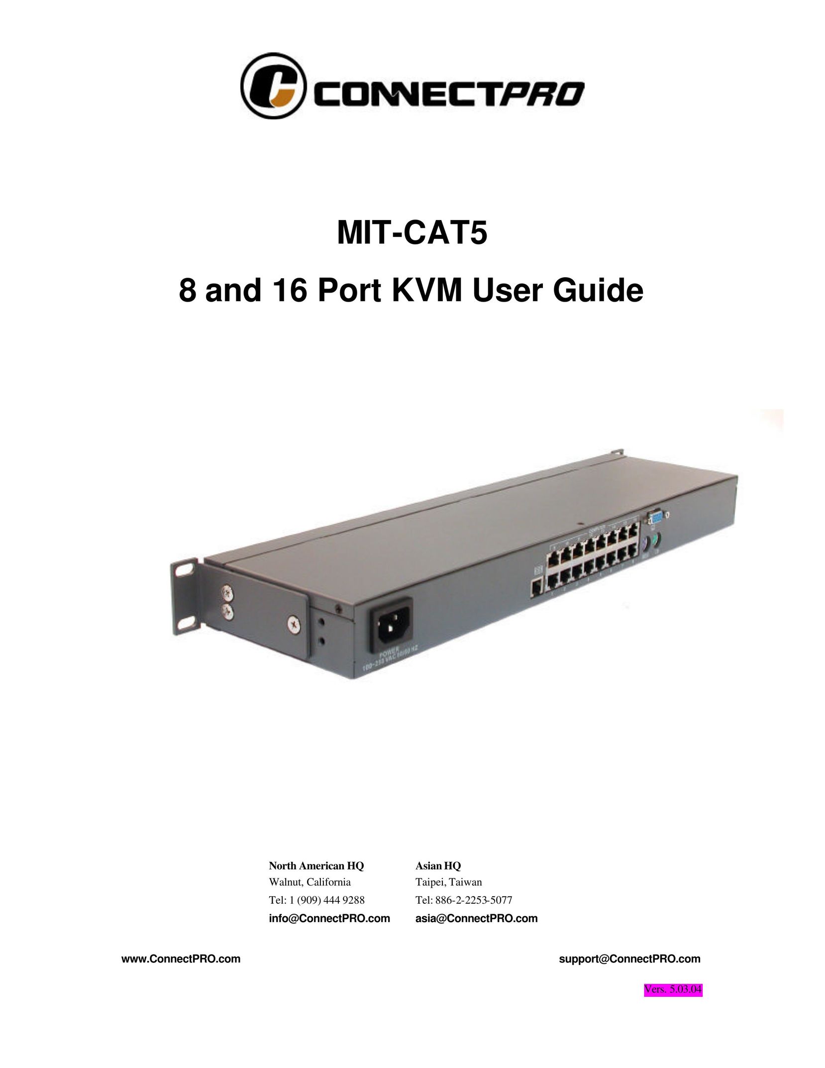 ConnectPRO MIT-CAT5 8 Computer Monitor User Manual