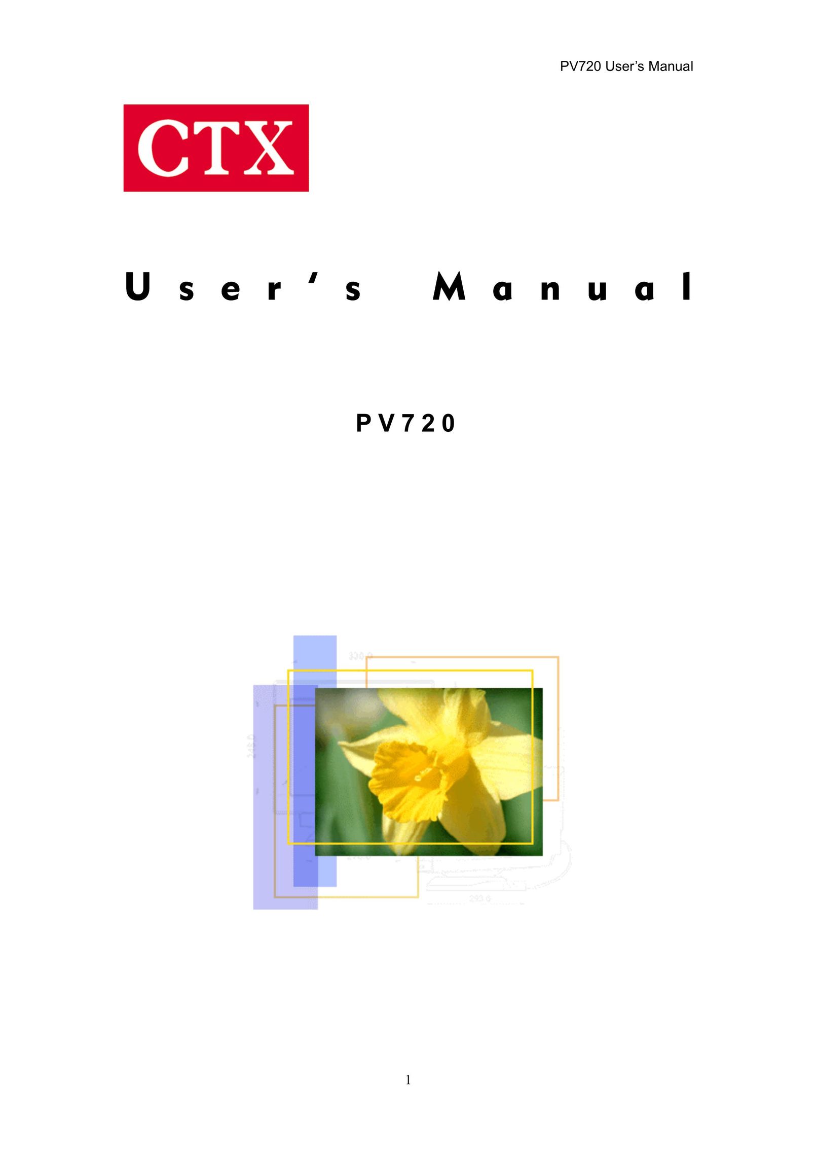 CTX PV720 Computer Monitor User Manual