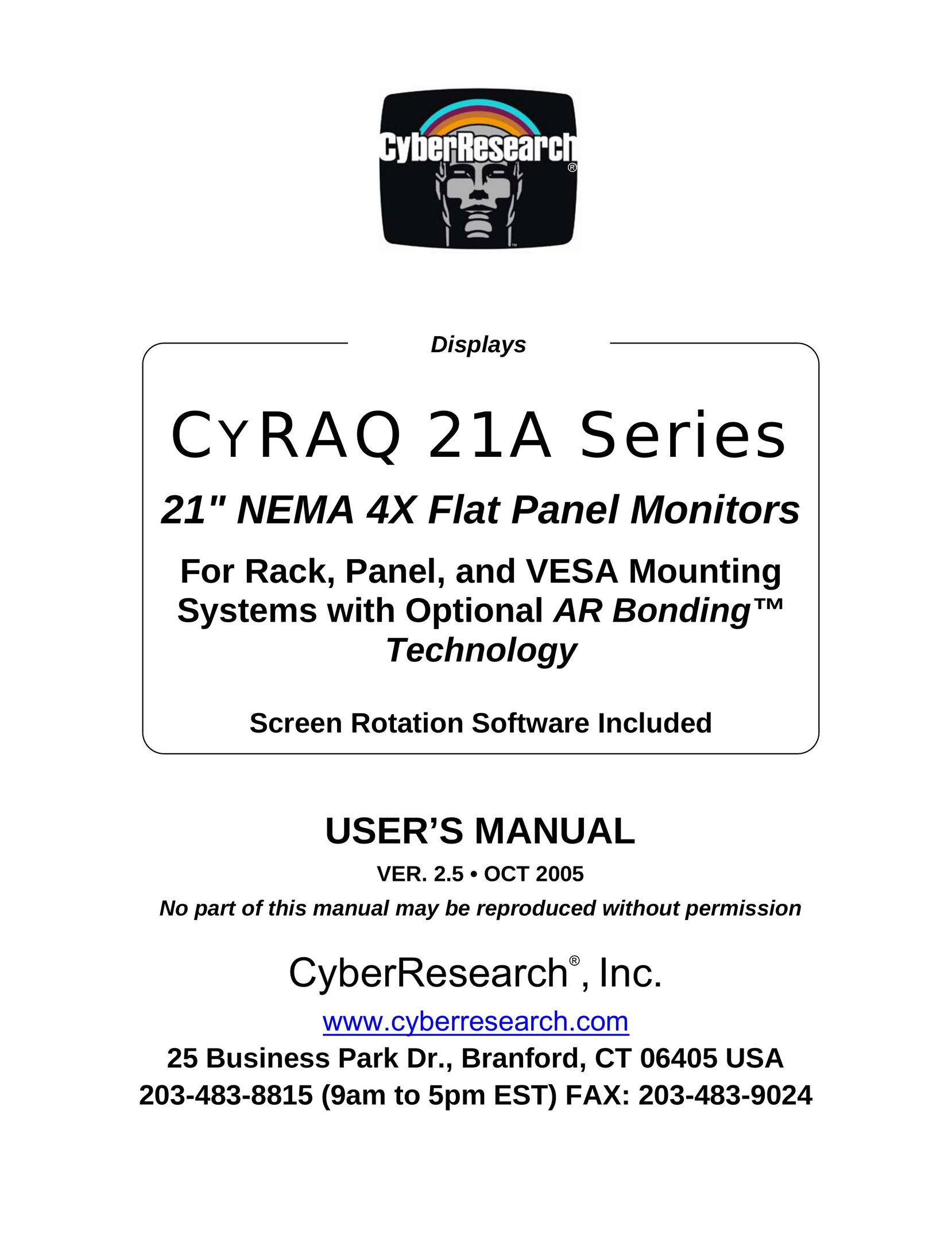 CyberResearch CYRAQ 21A Computer Monitor User Manual