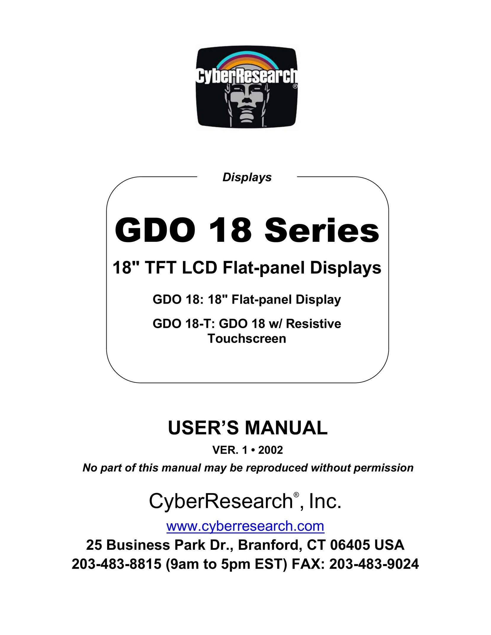CyberResearch GDO 18 Computer Monitor User Manual