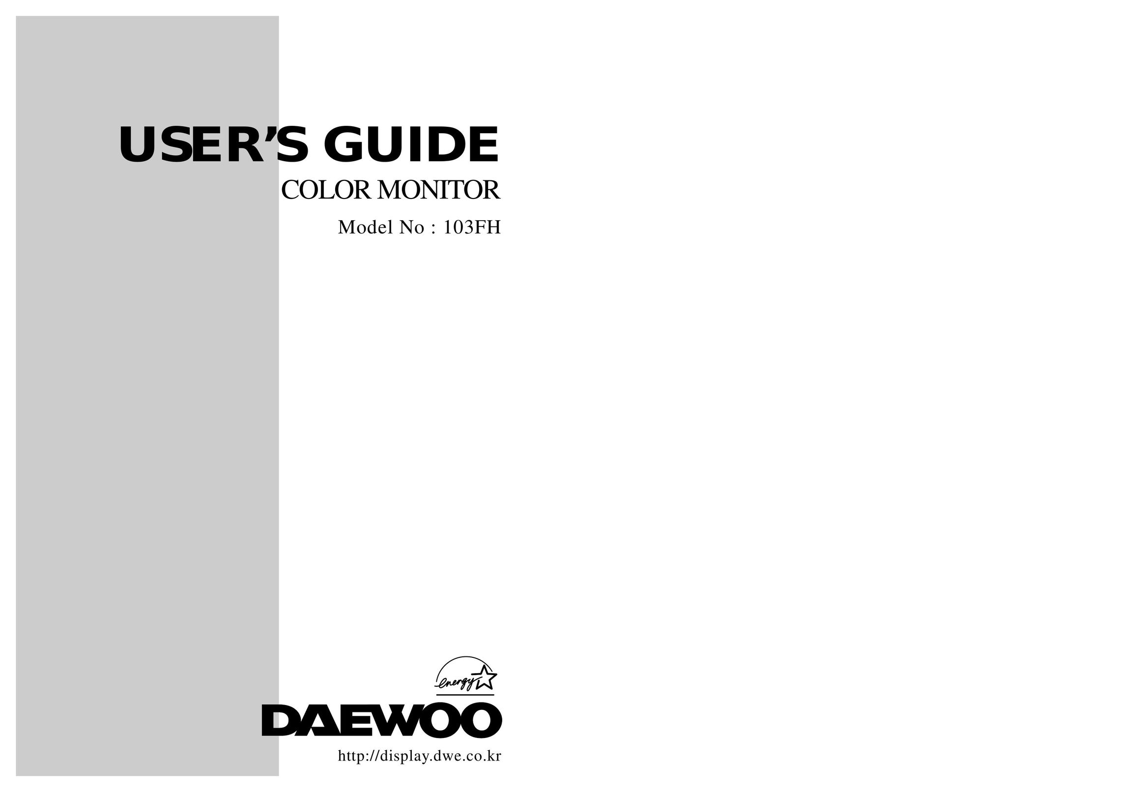 Daewoo 103FH Computer Monitor User Manual