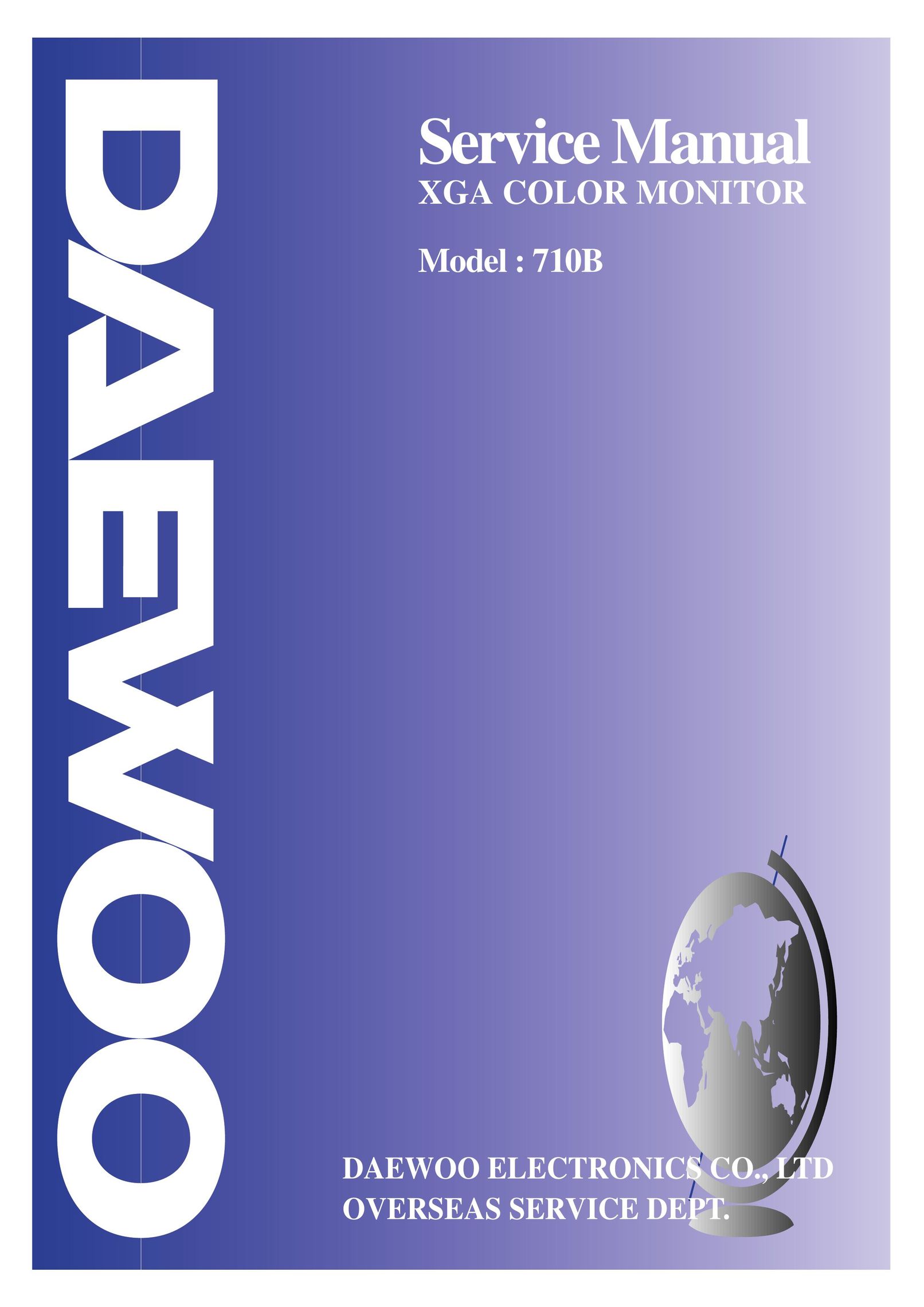 Daewoo 710B Computer Monitor User Manual