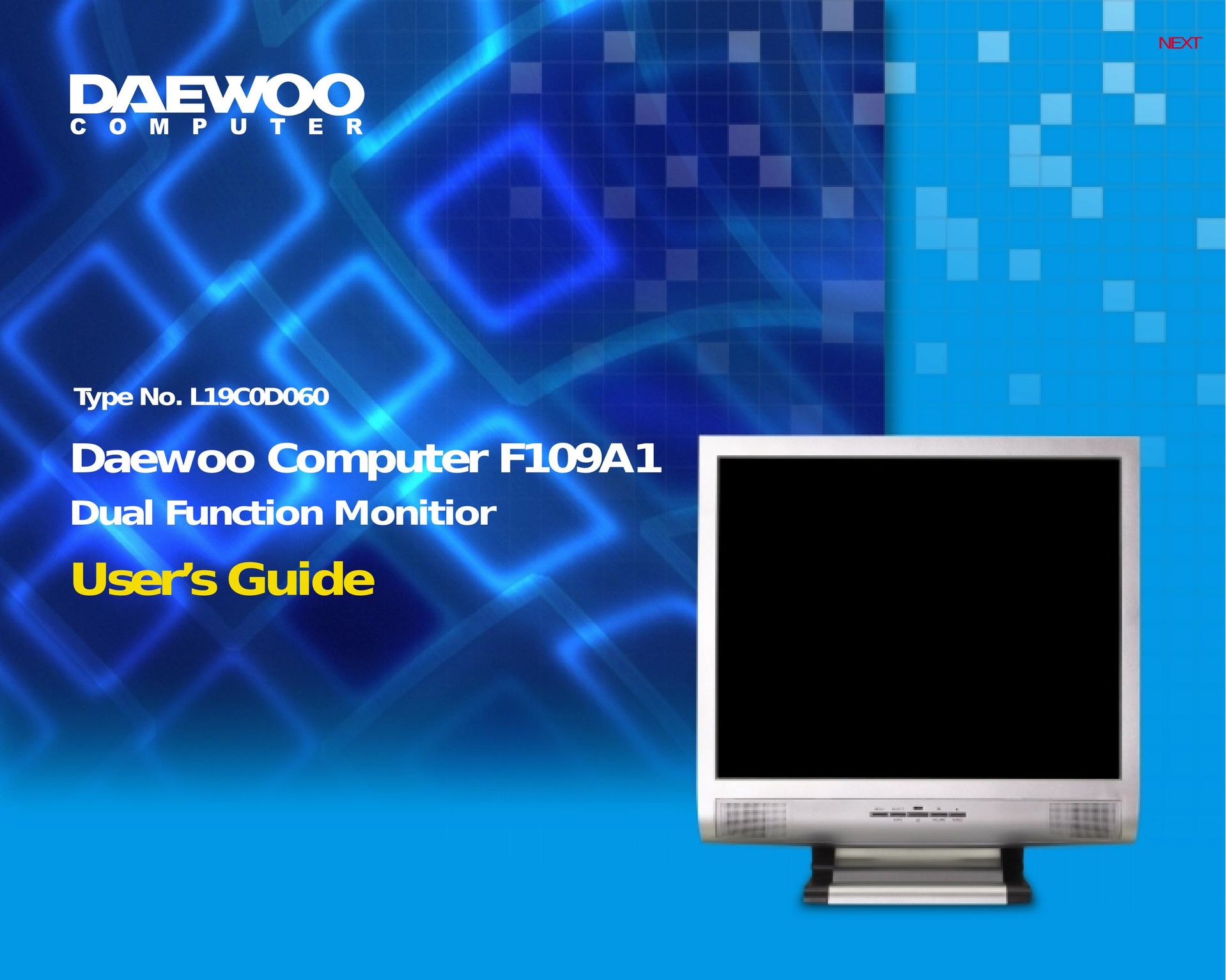 Daewoo F109A1 Computer Monitor User Manual