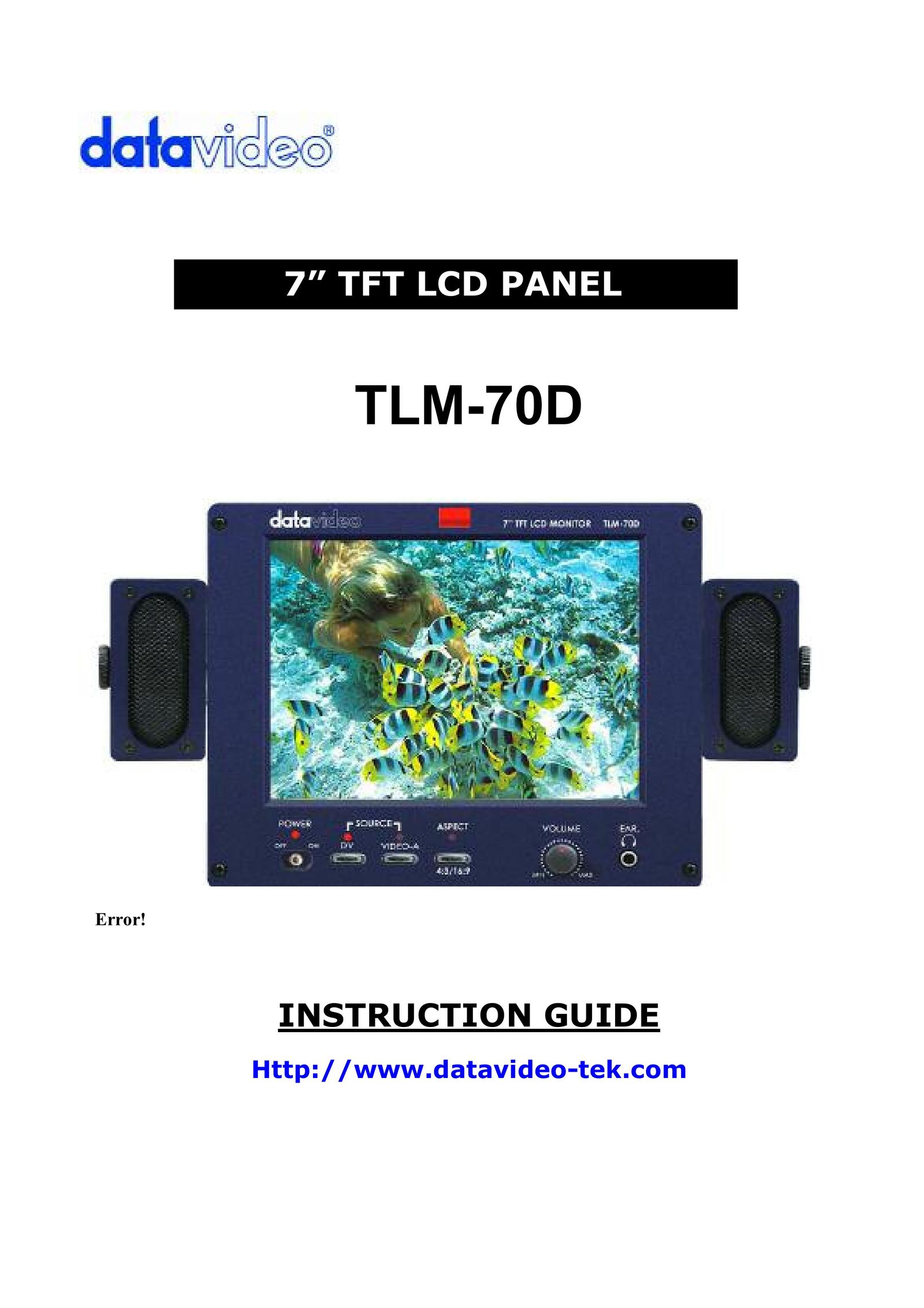 Datavideo TLM-70D Computer Monitor User Manual