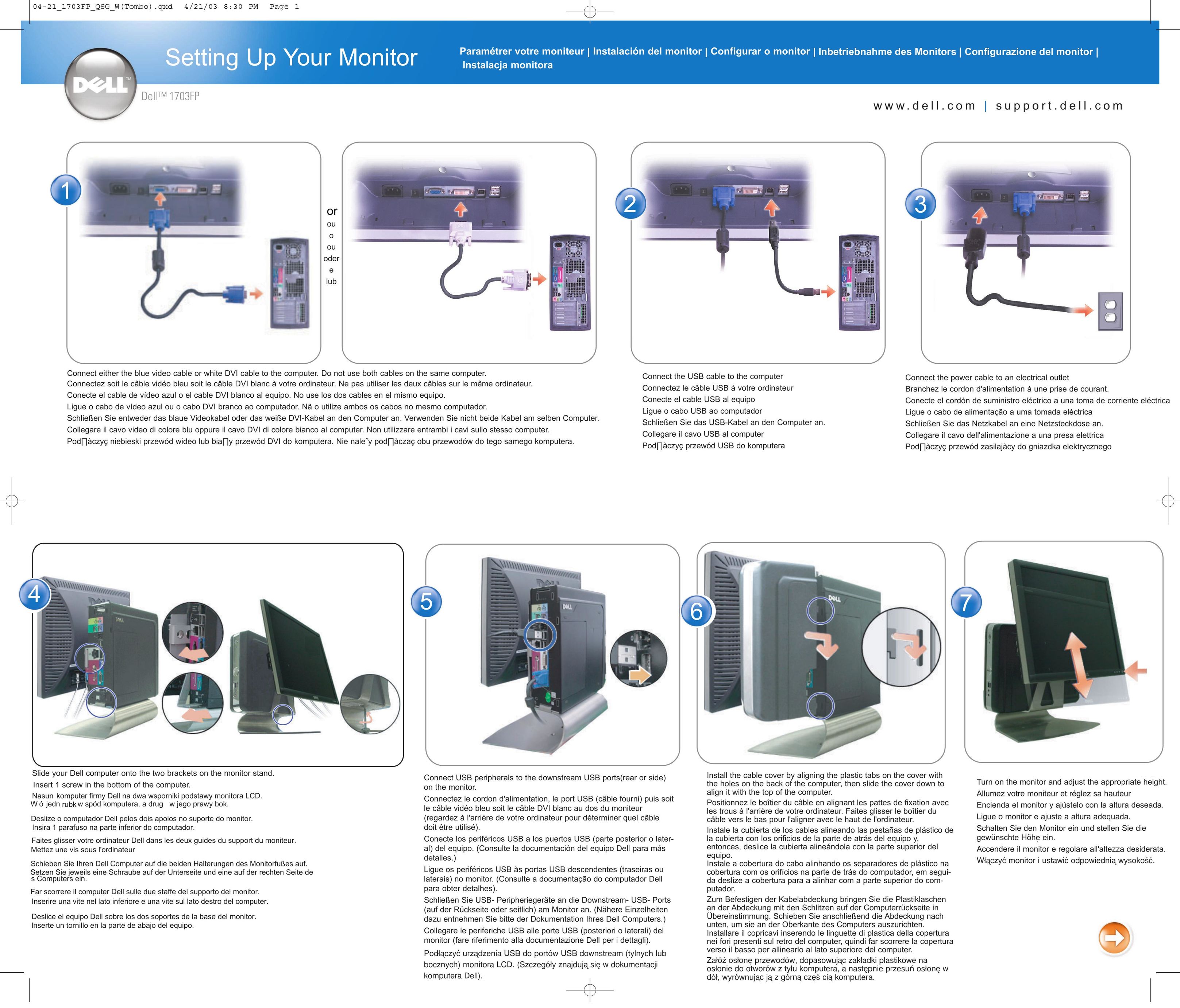 Dell 1703FP Computer Monitor User Manual