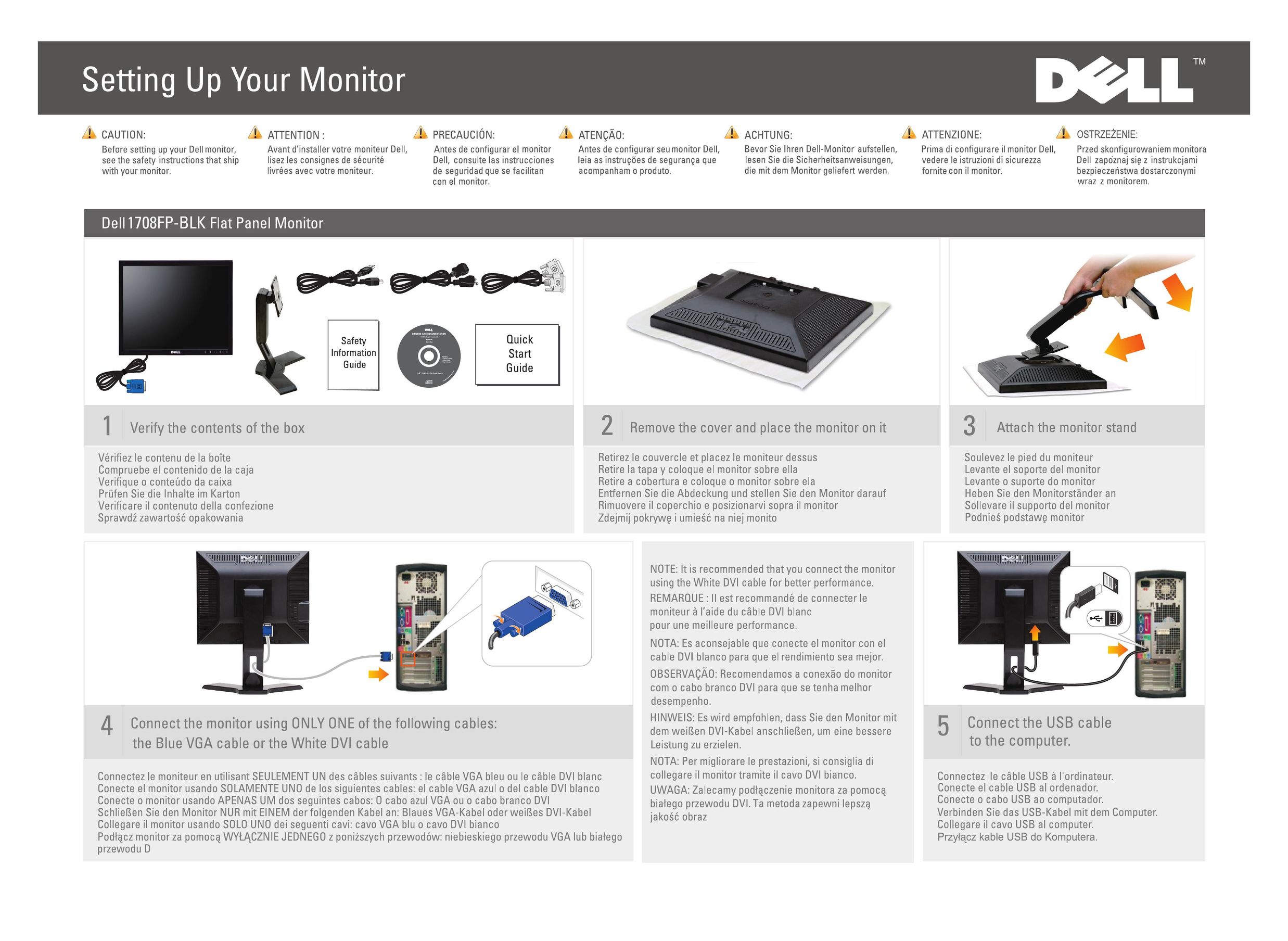 Dell 1708FP-BLK Computer Monitor User Manual
