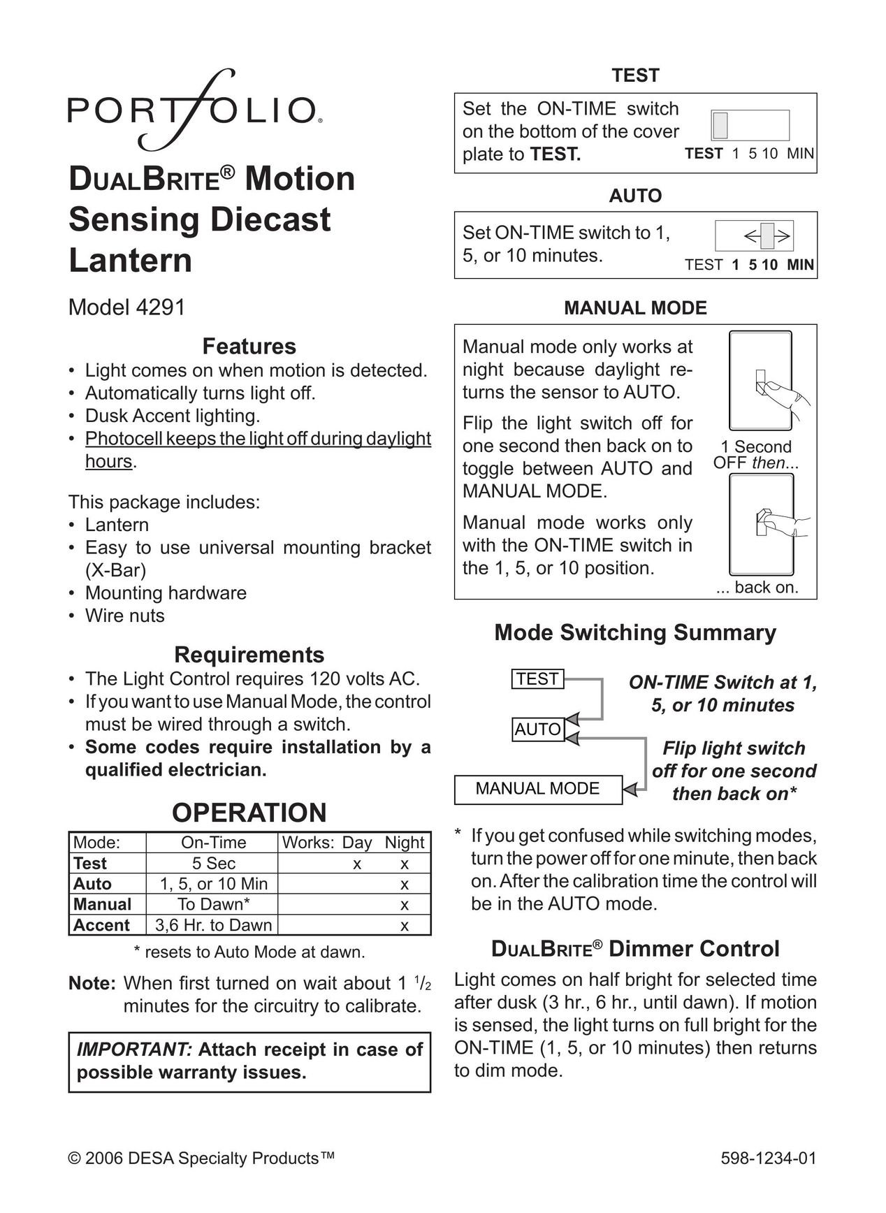 Desa 4291 Computer Monitor User Manual