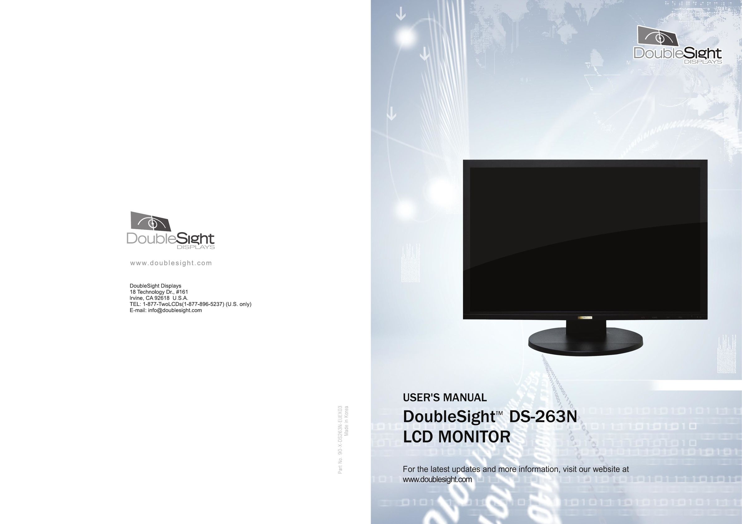 DoubleSight Displays DS-263N Computer Monitor User Manual