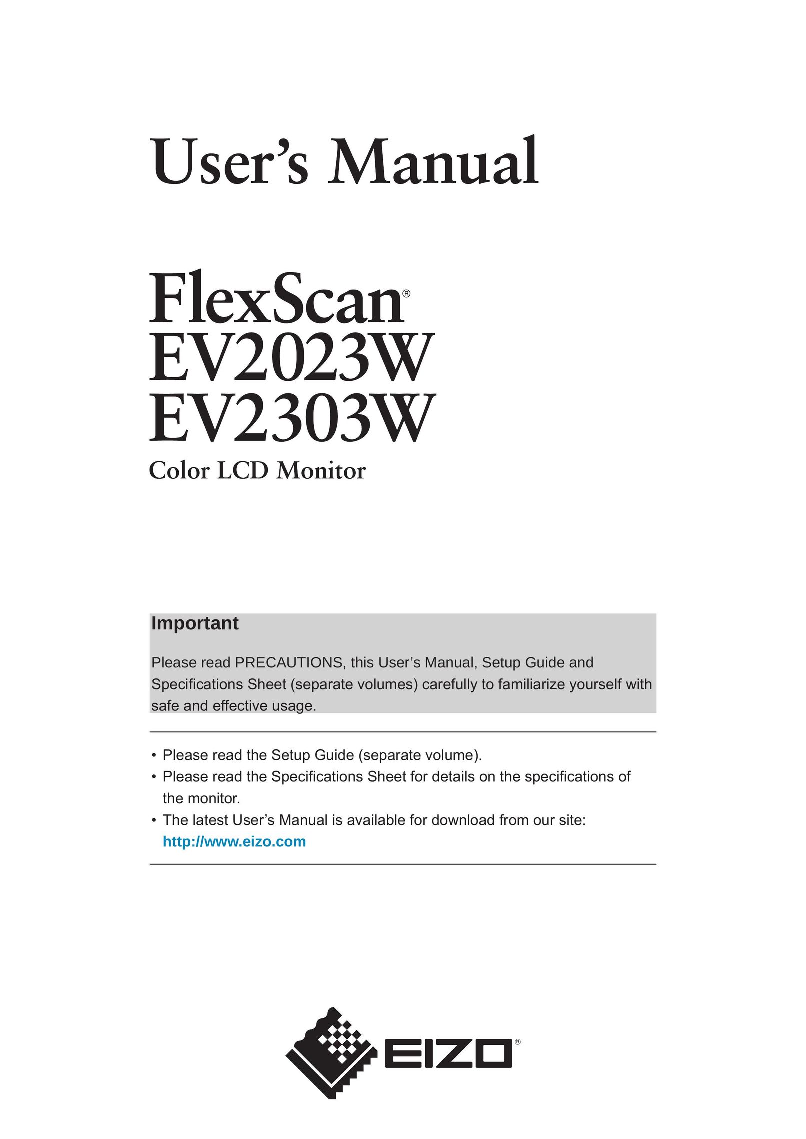 Eizo EV2303W Computer Monitor User Manual