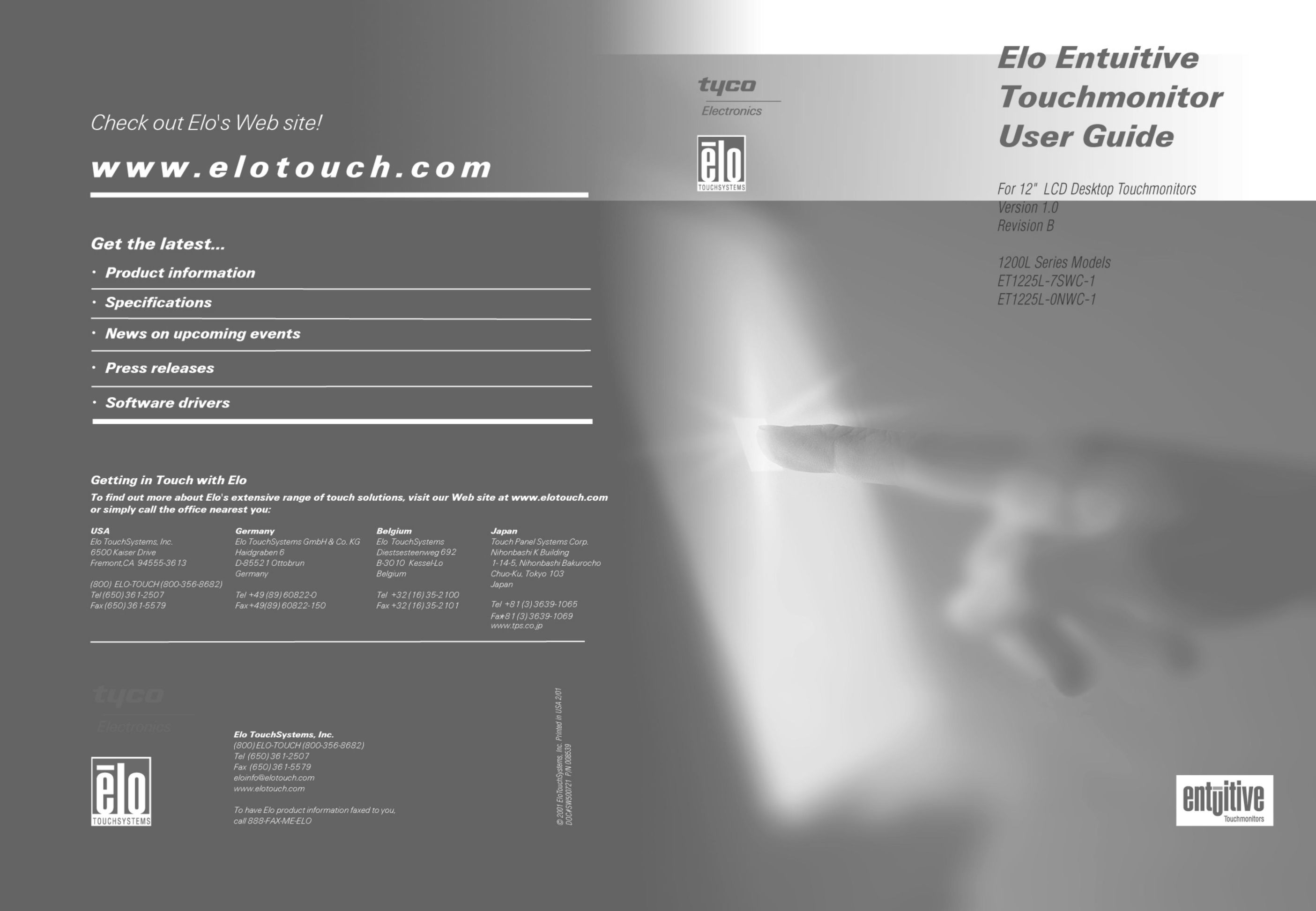Elo TouchSystems 1200L Computer Monitor User Manual