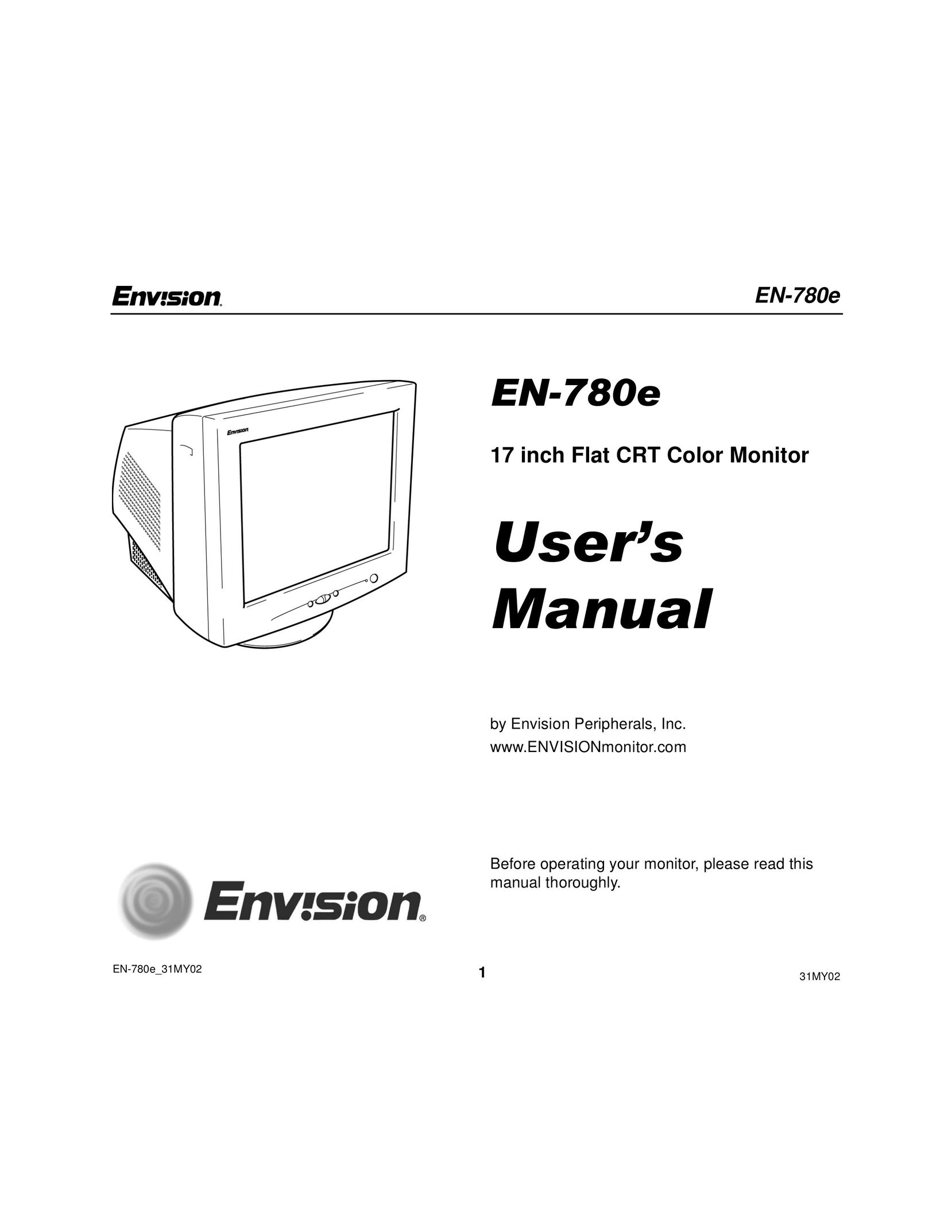 Envision Peripherals 31MY02 Computer Monitor User Manual