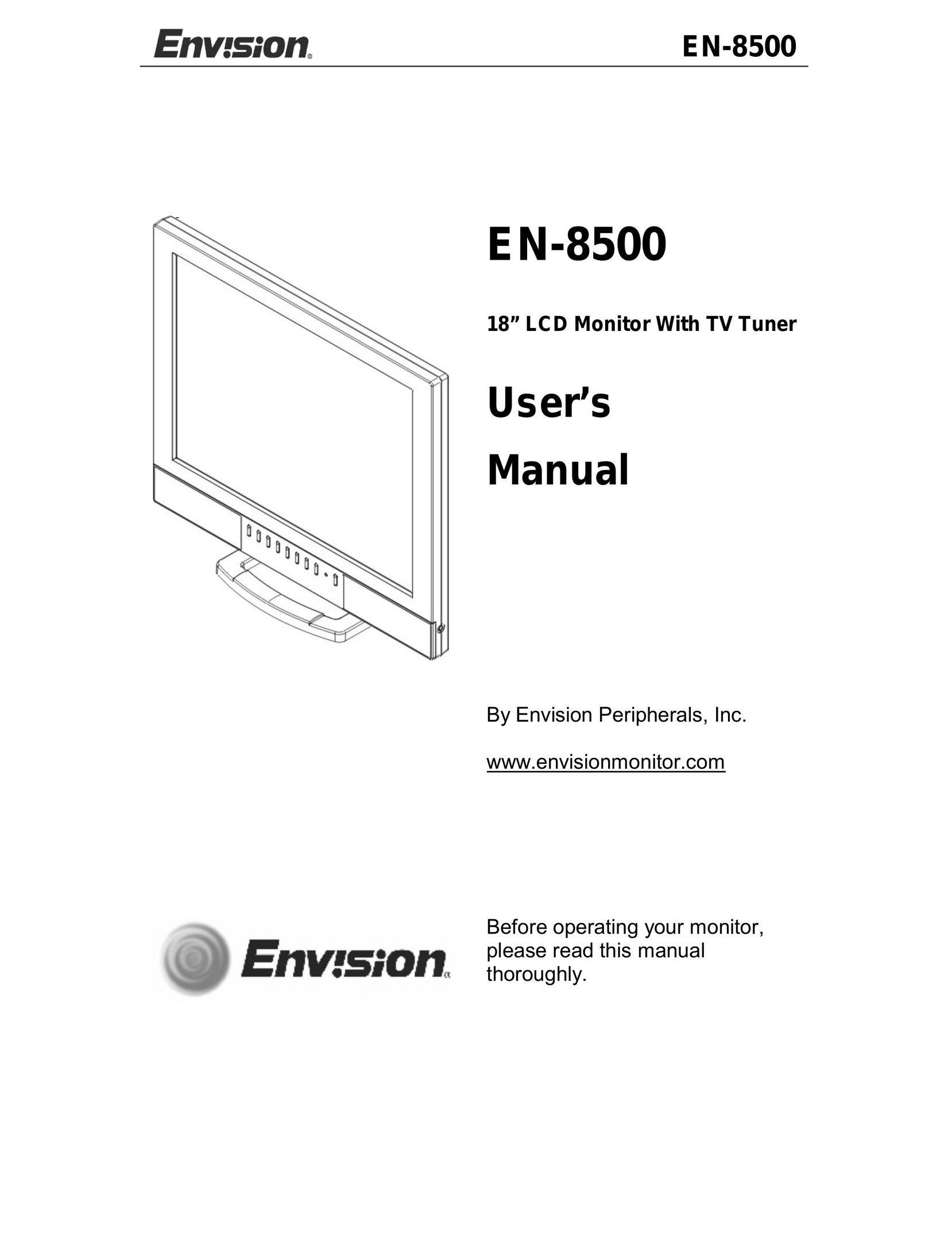 Envision Peripherals EN-8500 Computer Monitor User Manual