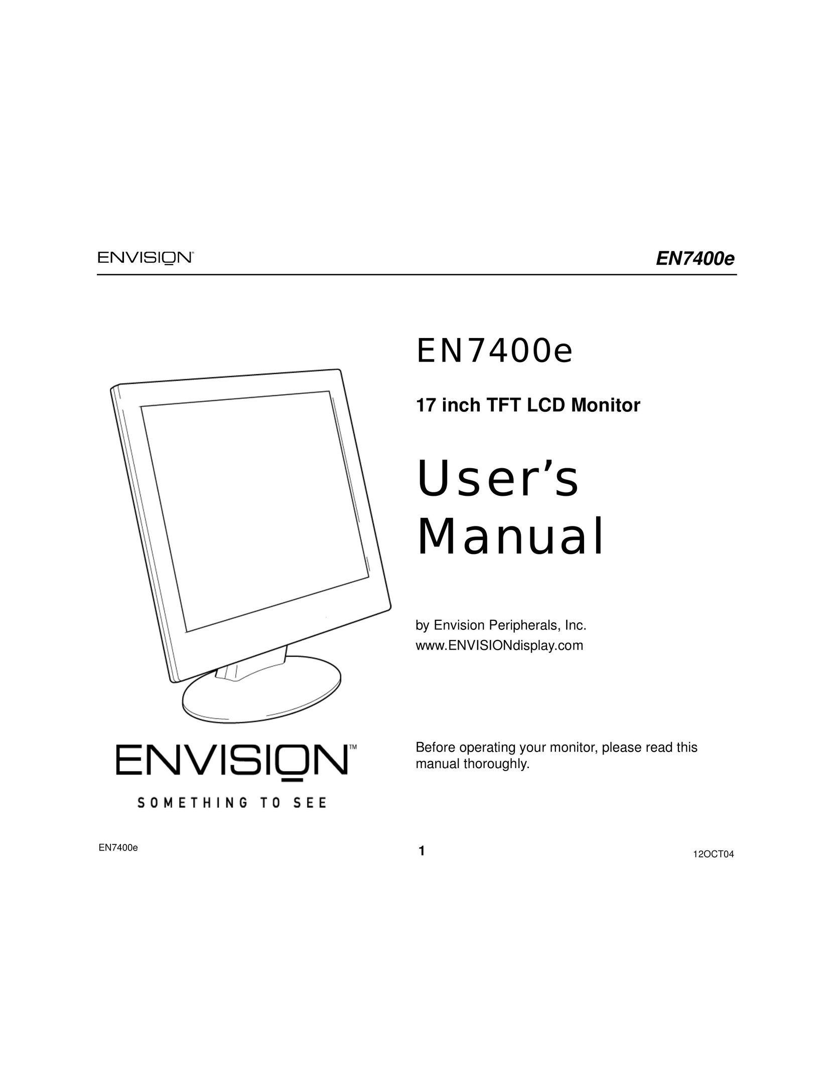 Envision Peripherals EN7400e Computer Monitor User Manual