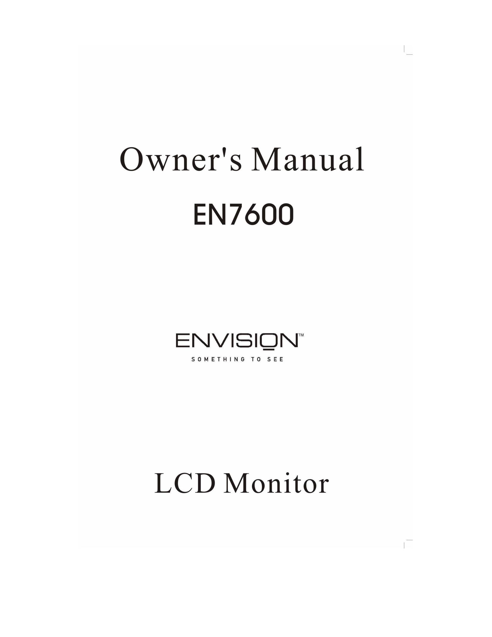 Envision Peripherals EN7600 Computer Monitor User Manual