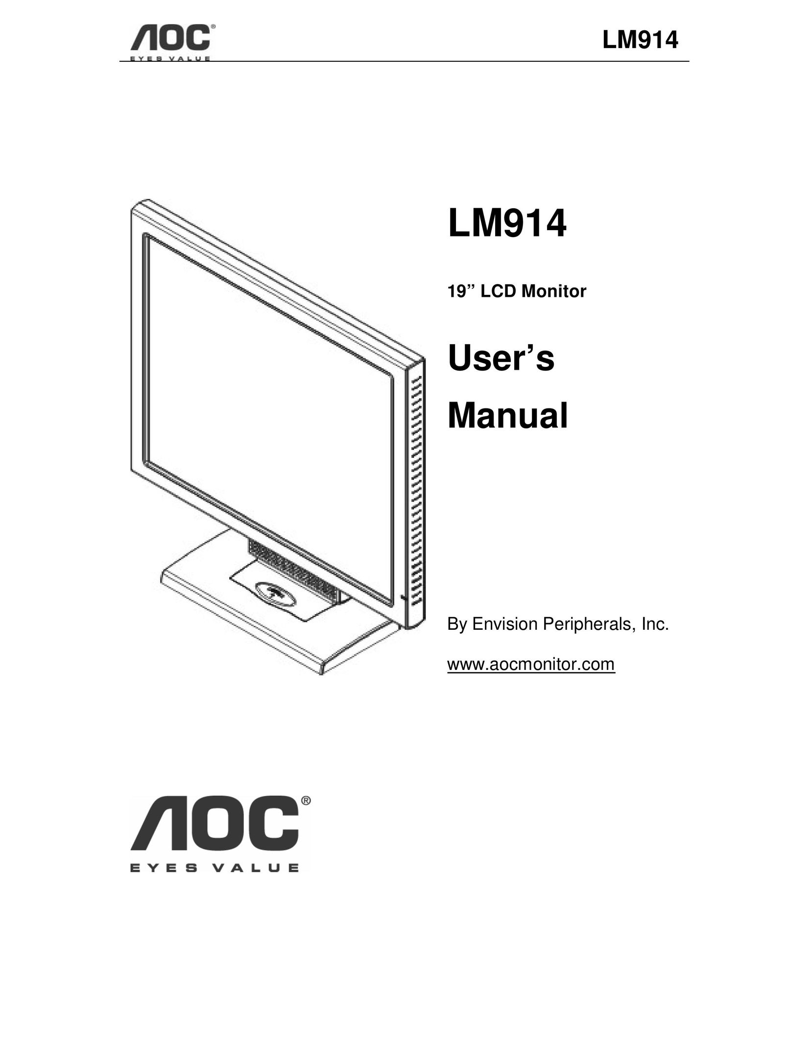 Envision Peripherals LM914 Computer Monitor User Manual