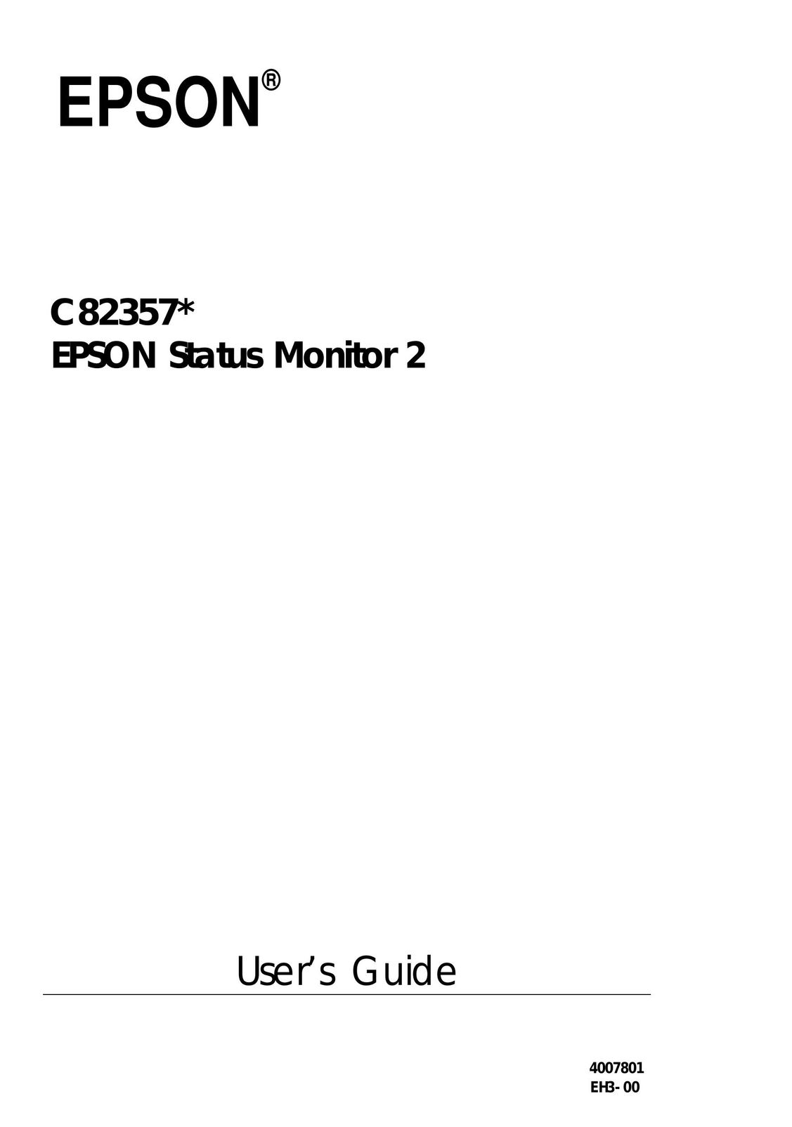 Epson C82357 Computer Monitor User Manual