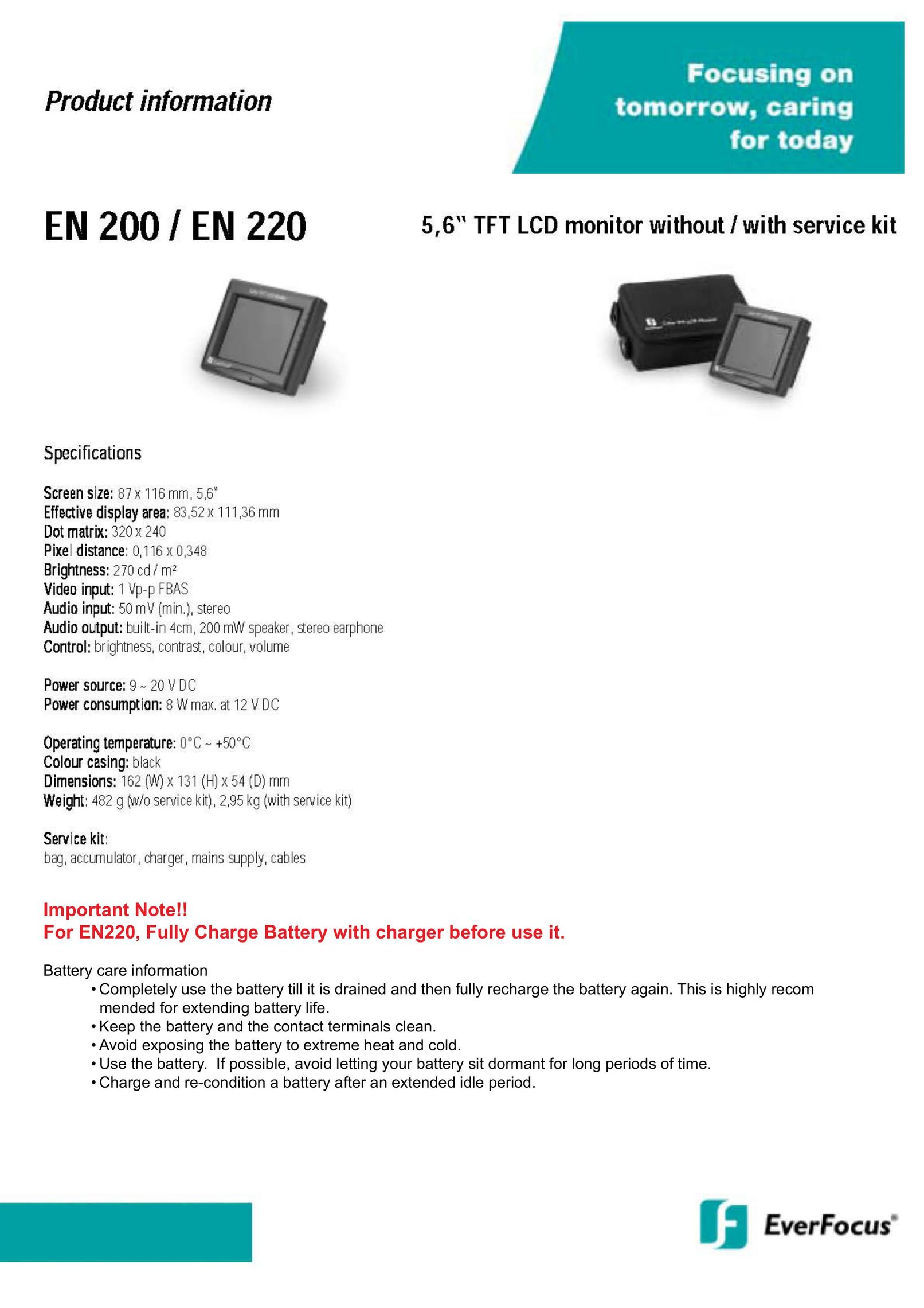 EverFocus EN 200 Computer Monitor User Manual