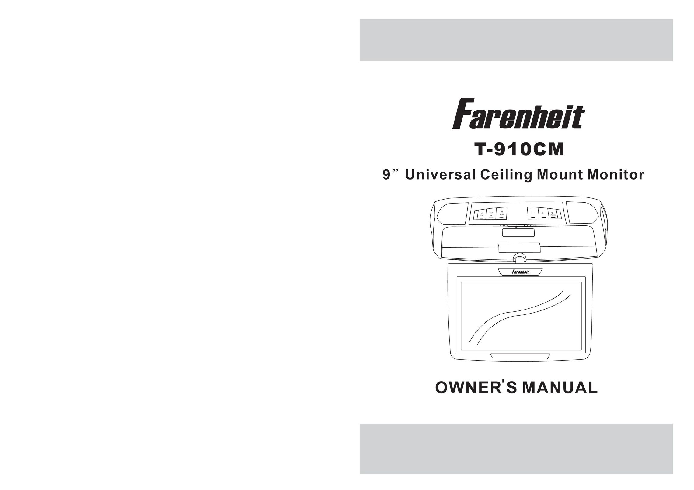 Farenheit Technologies T-910CM Computer Monitor User Manual