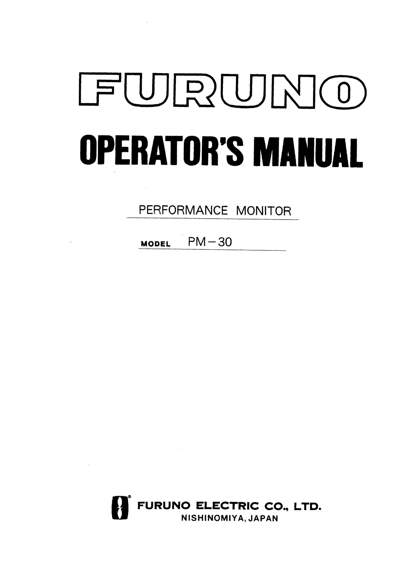 Furuno PM30 Computer Monitor User Manual